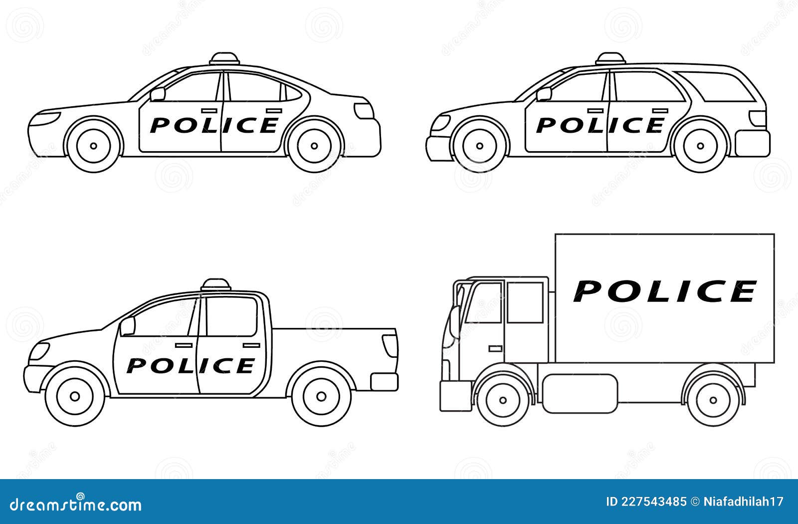Comment dessiner une voiture de police ?
