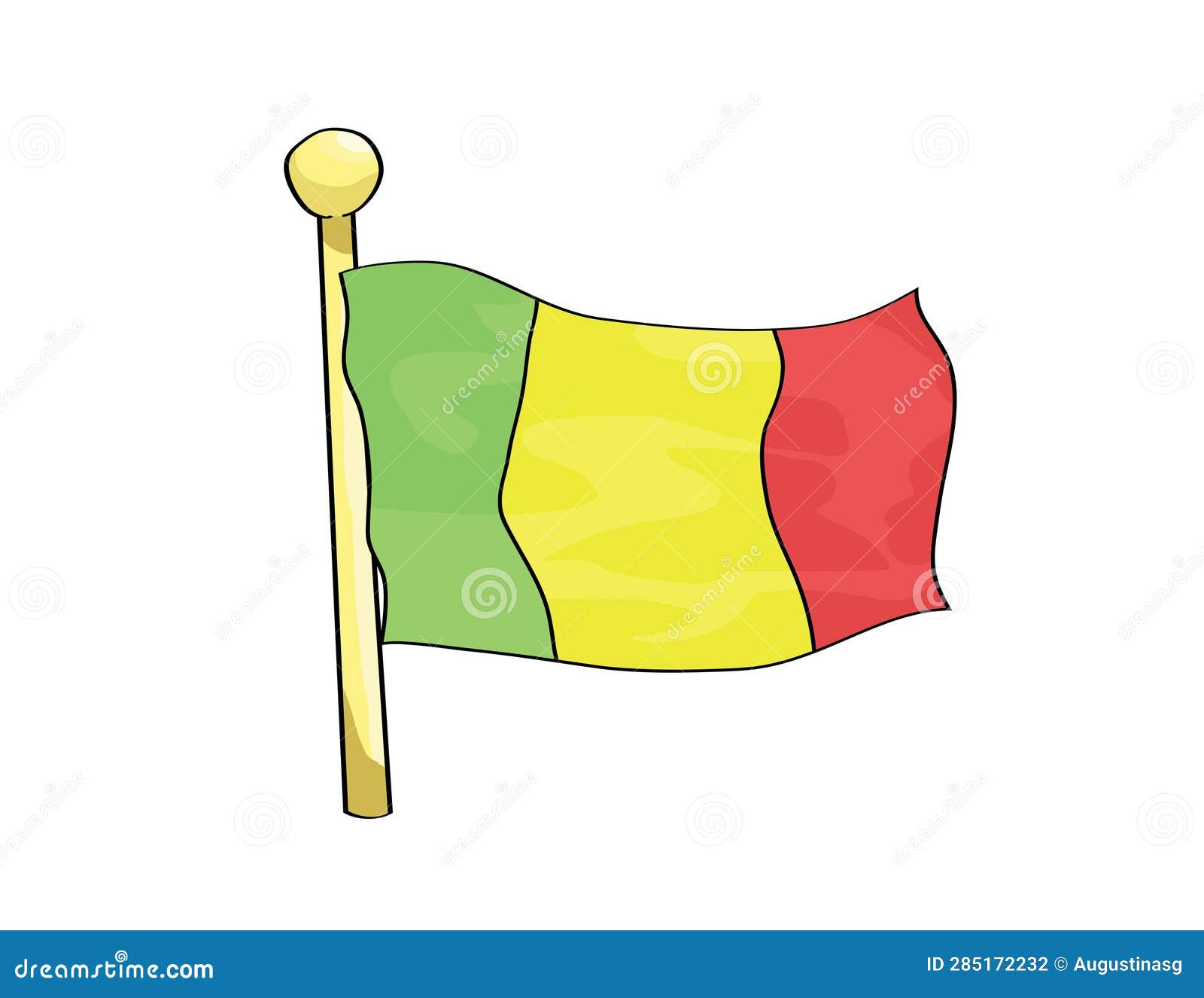 Dessin du drapeau mali illustration stock. Illustration du rouge - 285172232