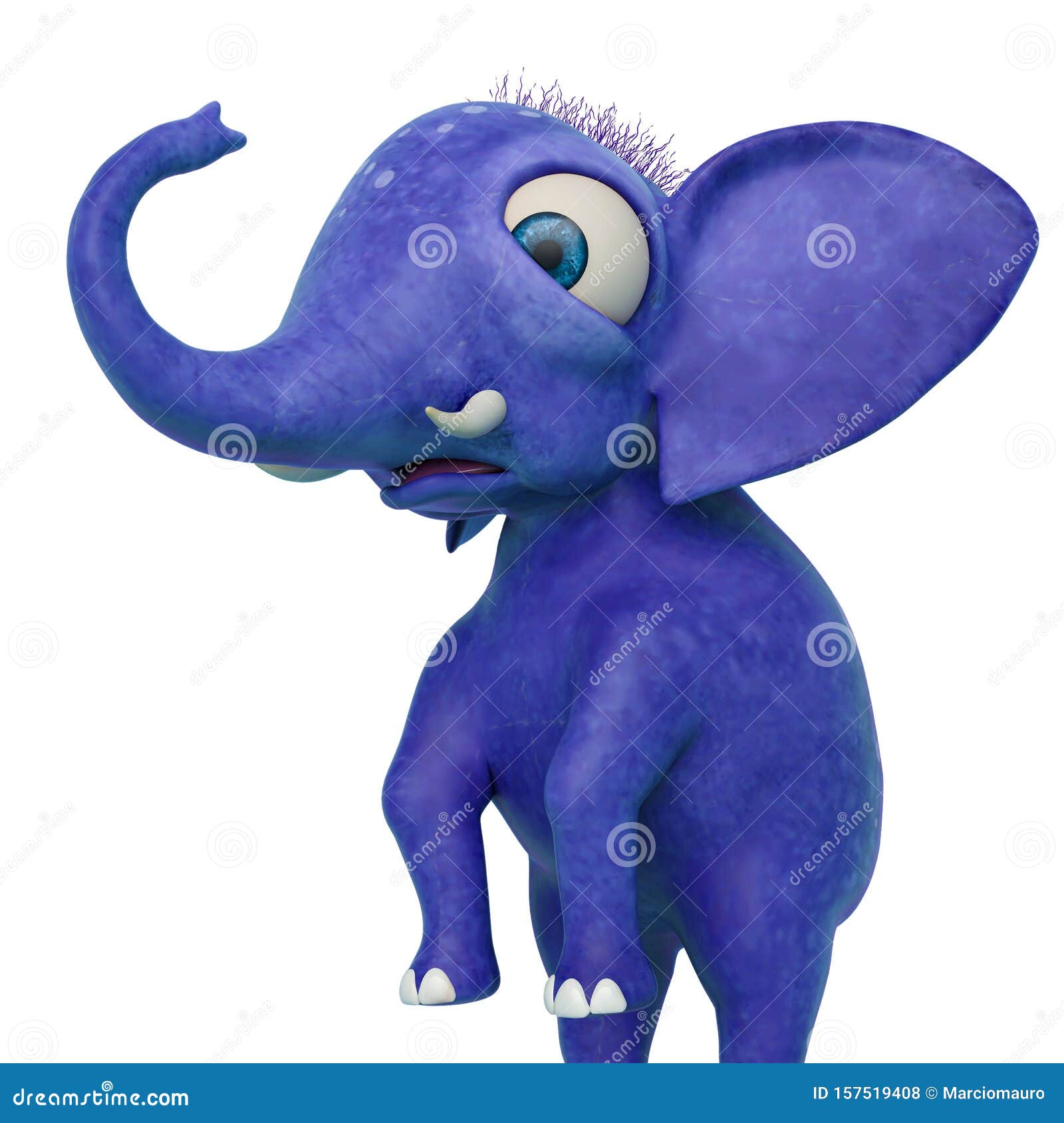 Dessin Humoristique De Bebe Elephant Debout Dans Une Vue D Arriere Plan Blanche Illustration Stock Illustration Du Safari Cartoon