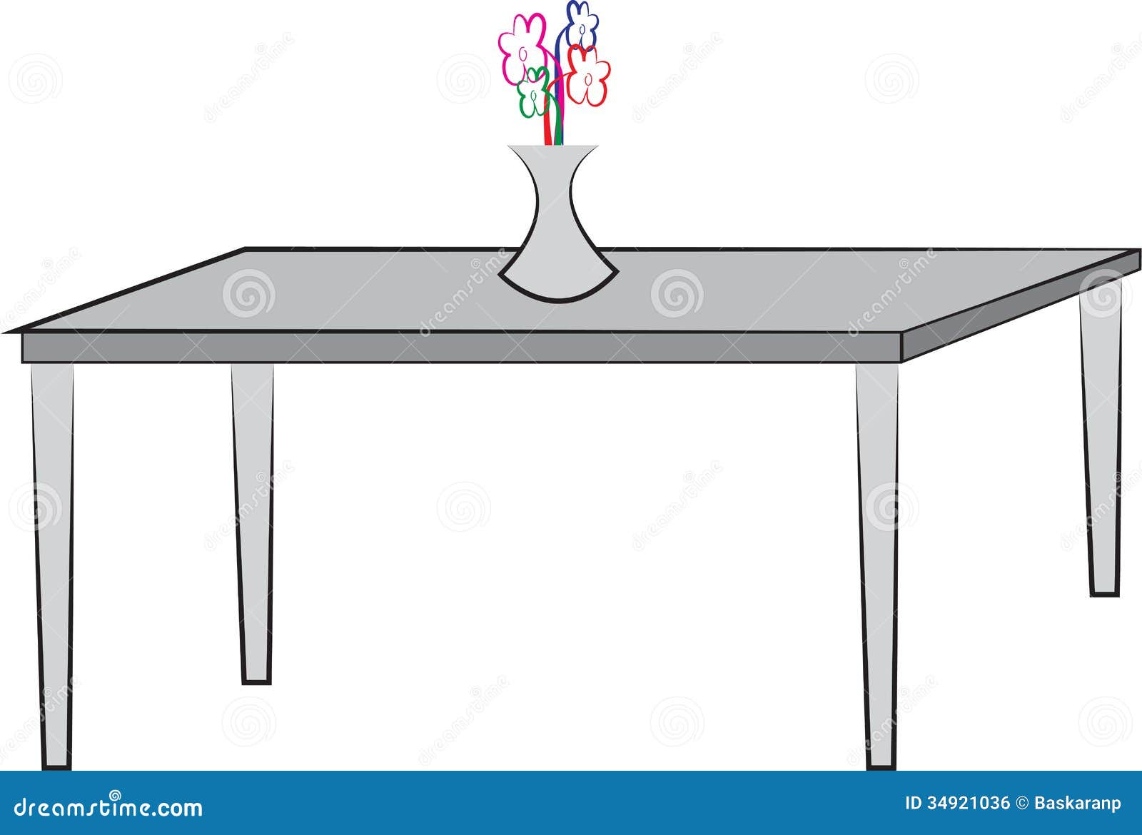 Dessin simple de table illustration de vecteur Dessin simple de table illustration de vecteur