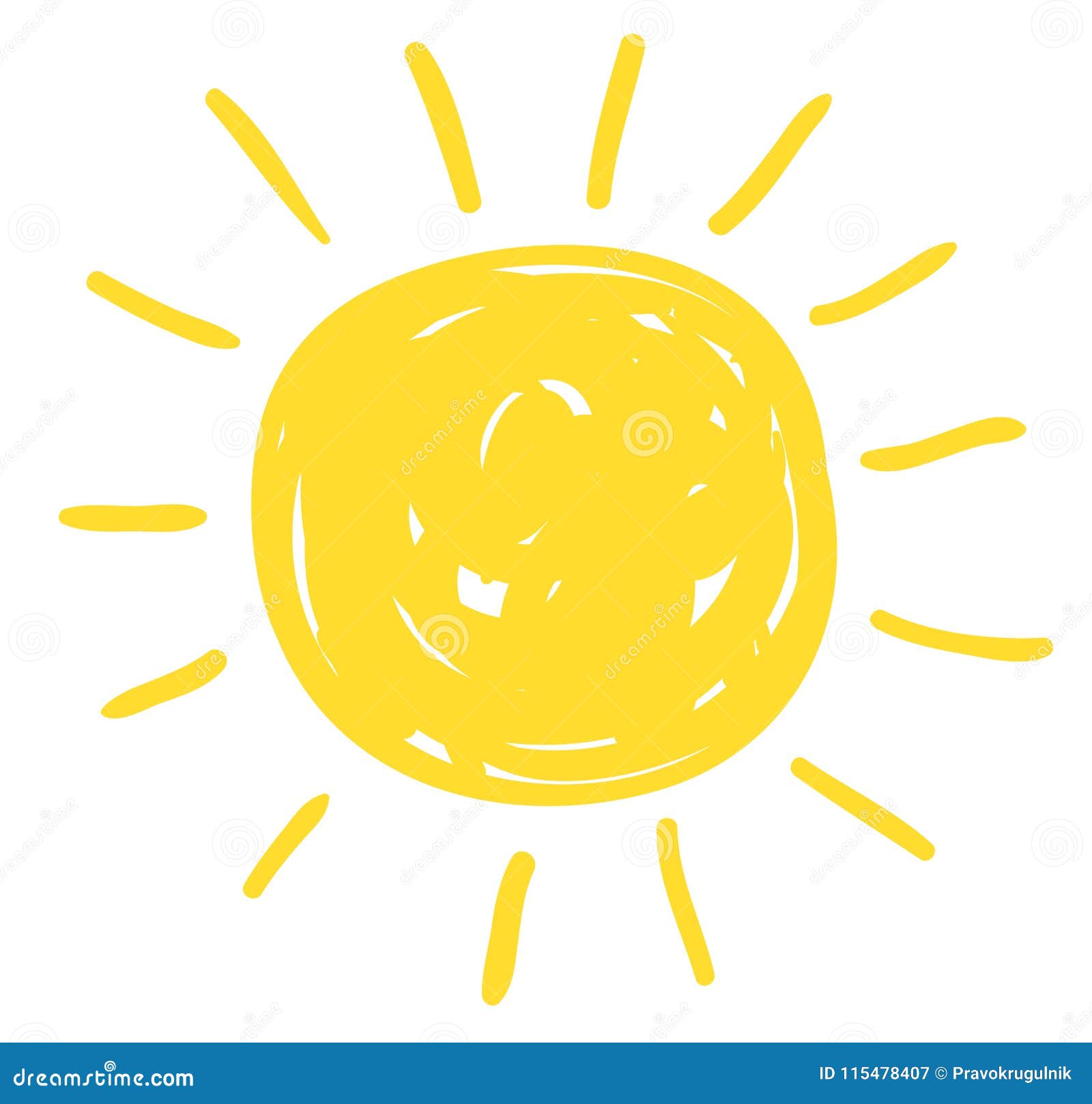  Dessin  Simple  Du Soleil  De Vecteur Dans Le STYLE Plat 