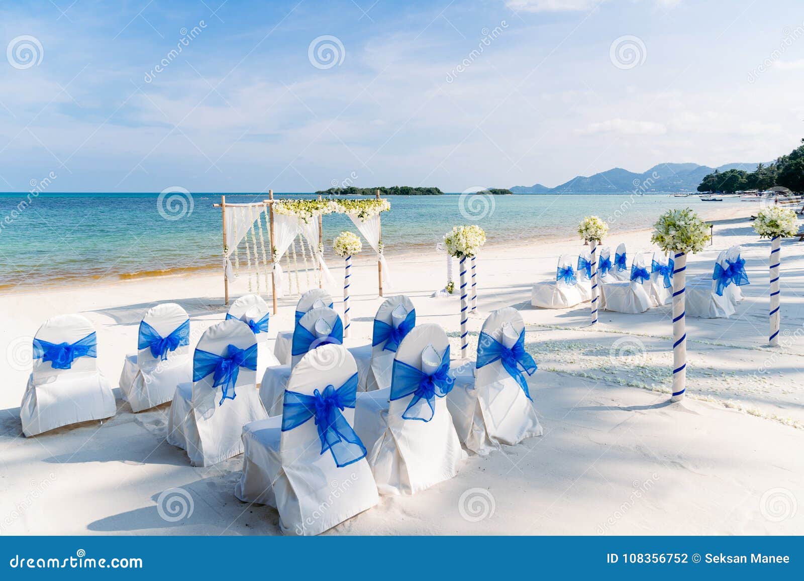 destination wedding venue on the beach, samui island, thailand