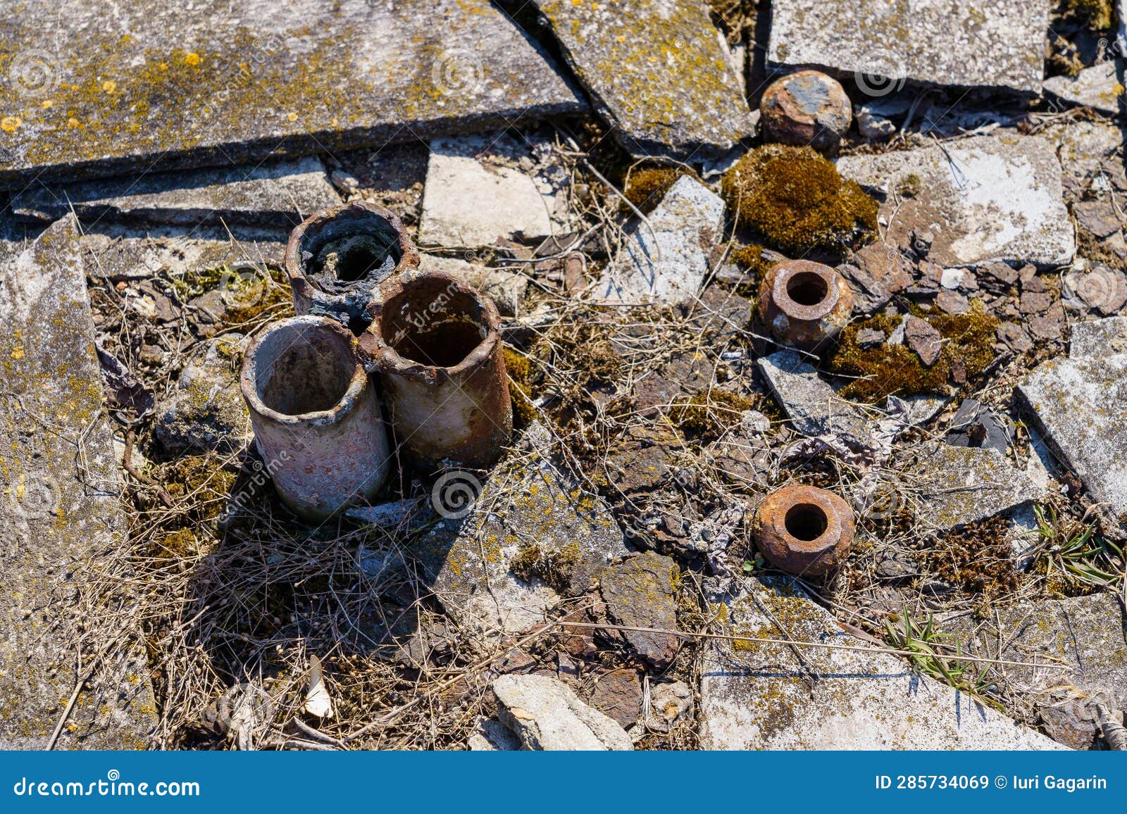 destroyed communications of an abandoned secret military bunker. background