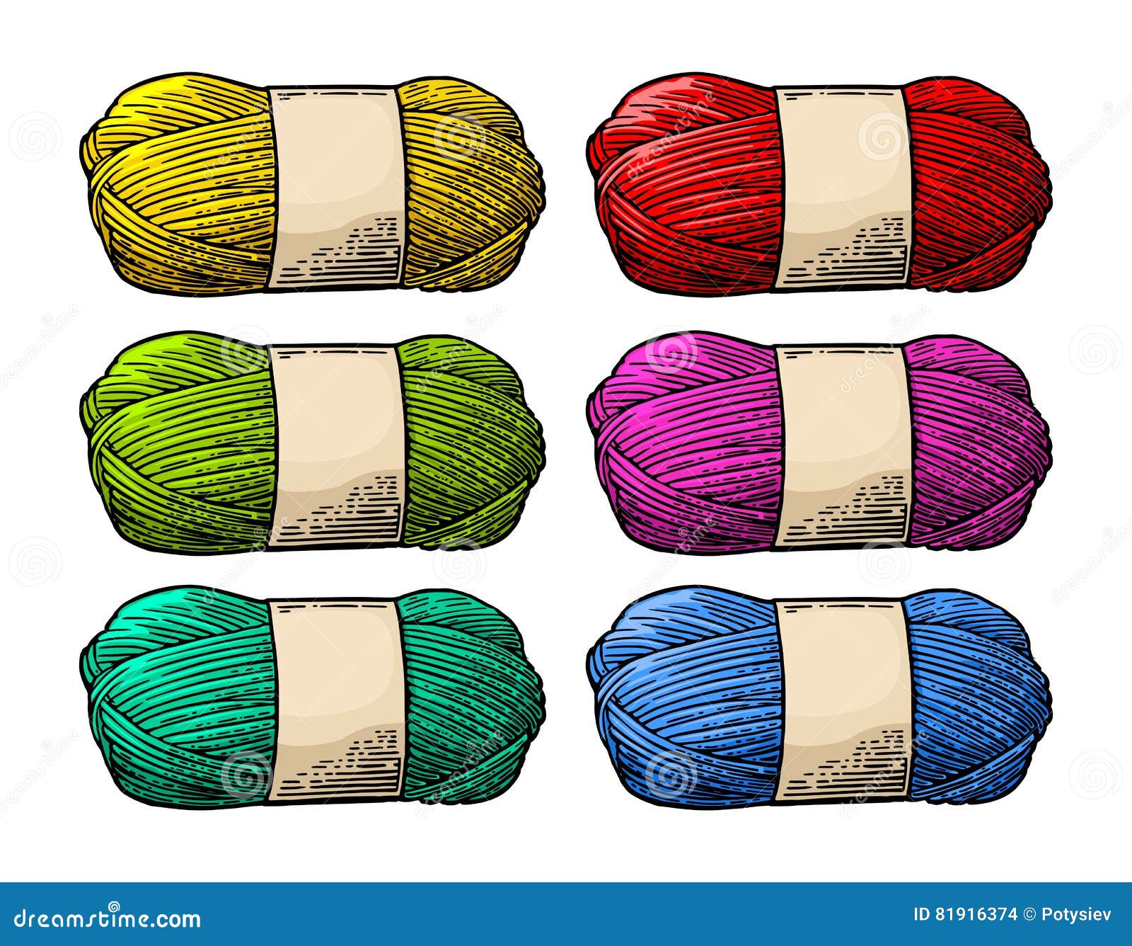 Woolen roll with pins Royalty Free Vector Image