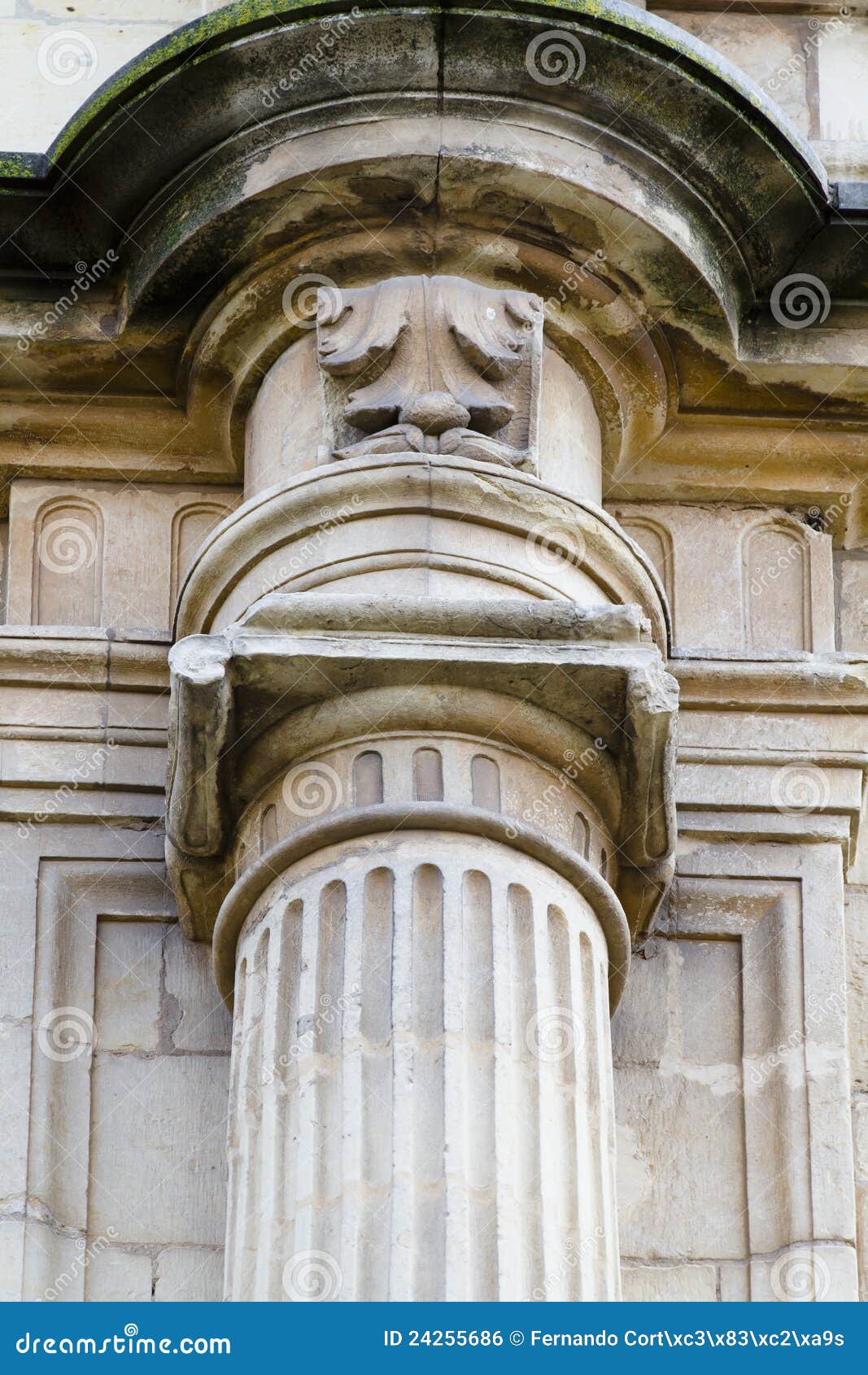 Detail Of An Ancient Greek Pillar Stock Photo - Image of history, roman
