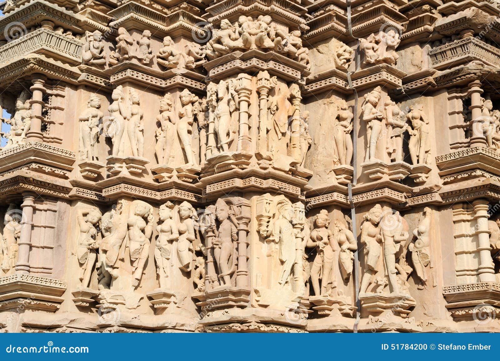 Detail of Artwork at the Khajuraho Temple Editorial Image Image of