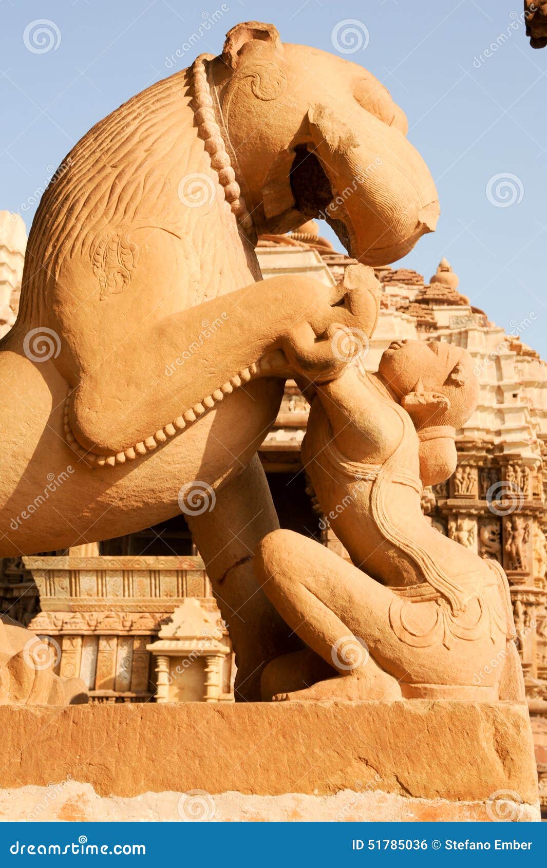 Detail of Artwork at the Khajuraho Temples Stock Photo Image of