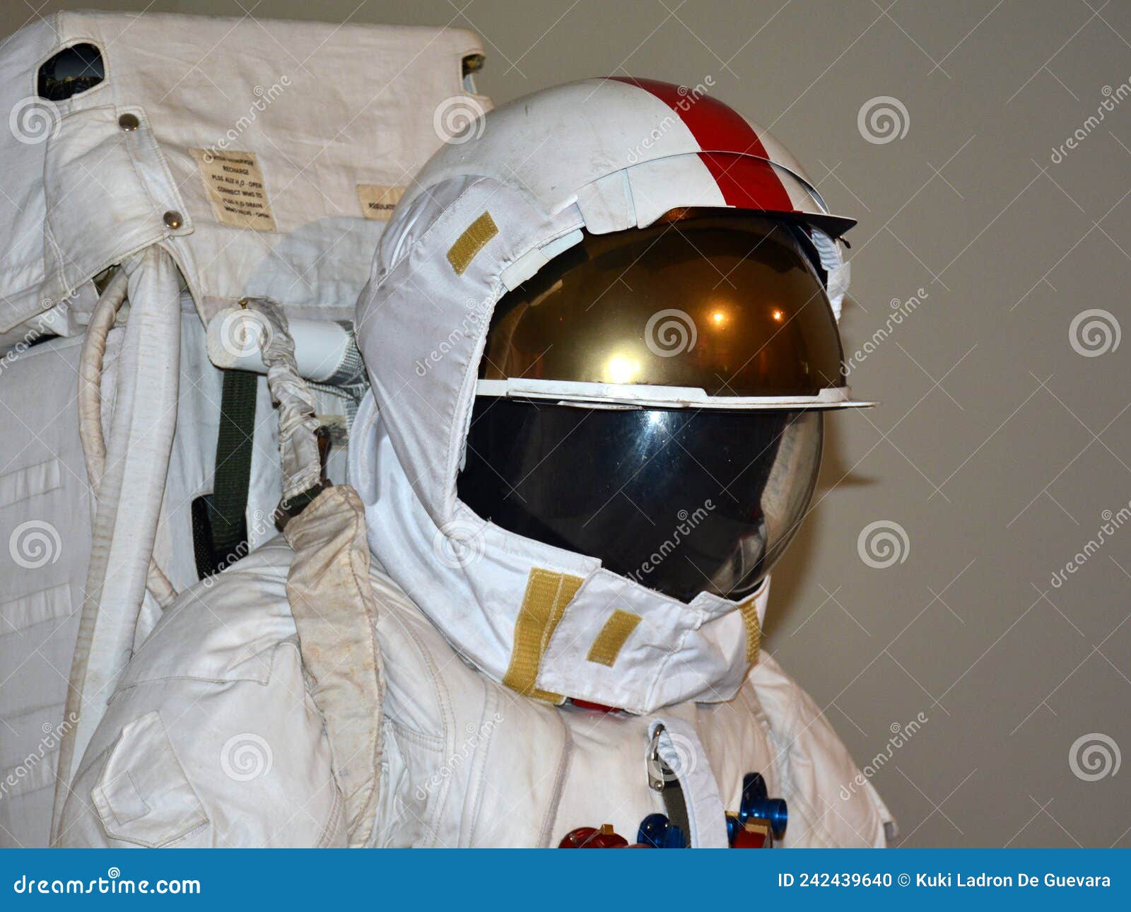 detail of an astronaut with his spacesuit