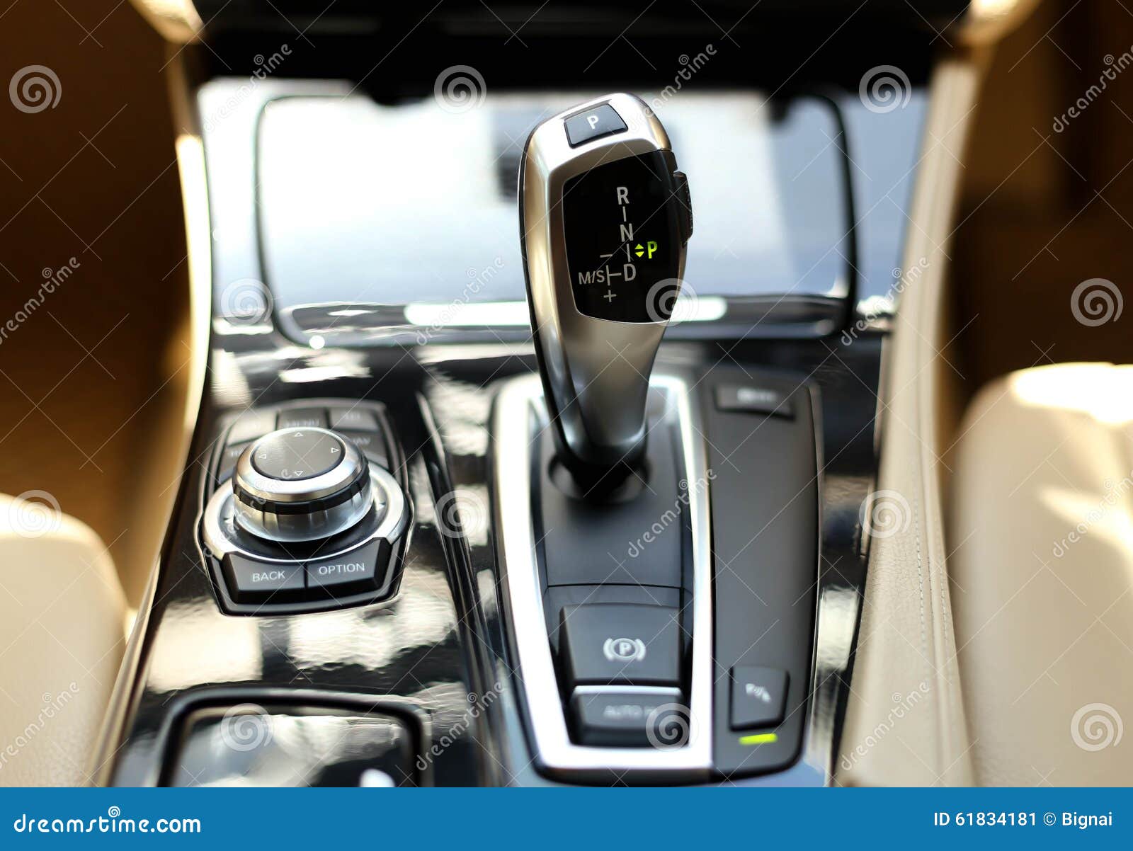 Detail on a Automatic Gear Shifter Stock Image Image of gearbox