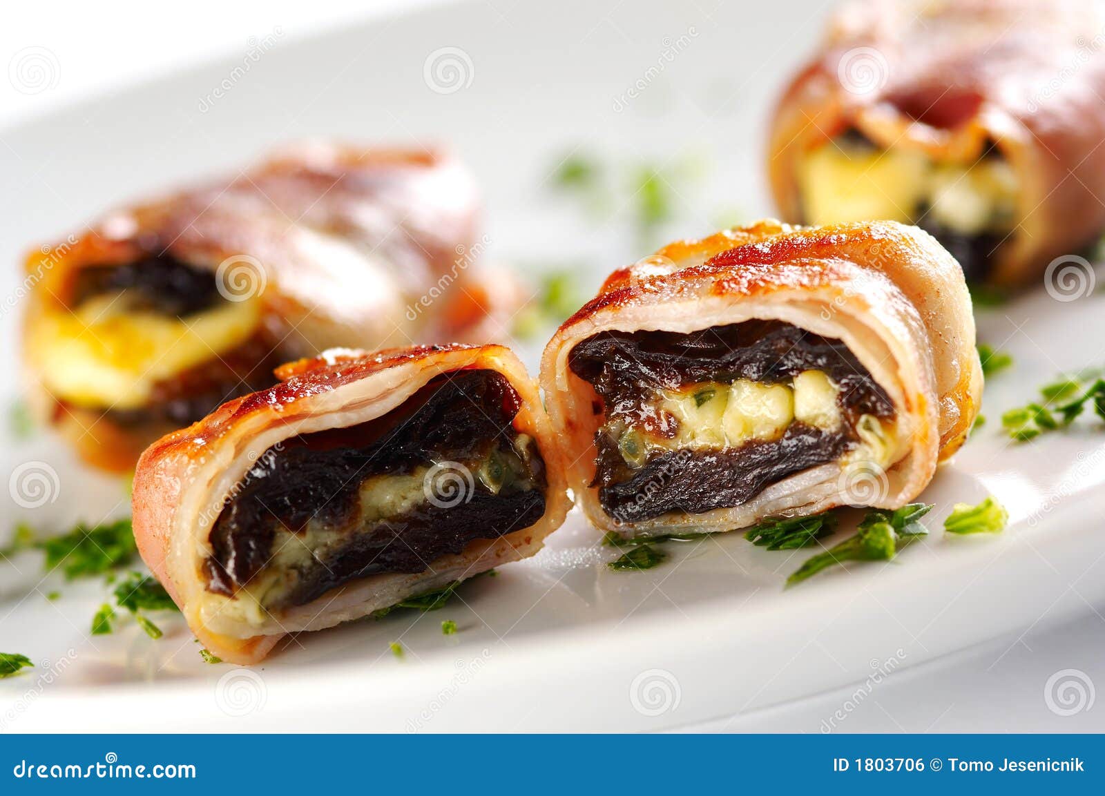 Detail of Baked Ham and Cheese Stock Photo Image of