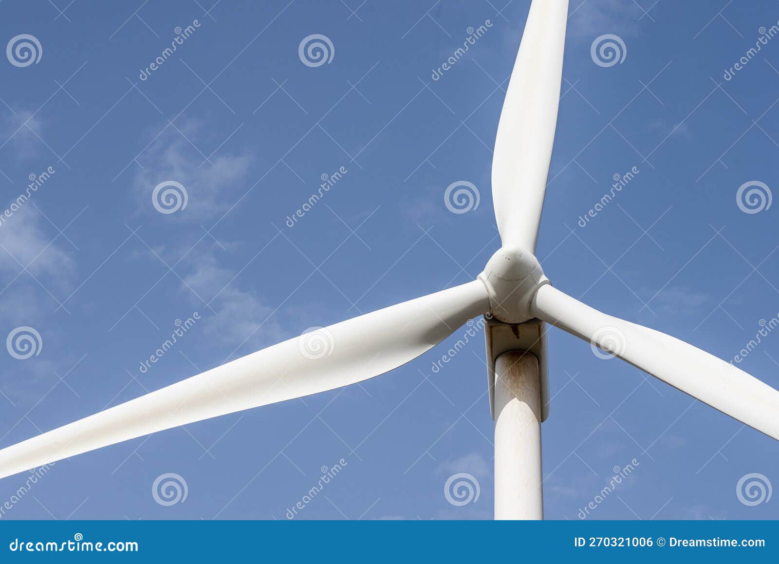 detail of the blades of a wind turbine