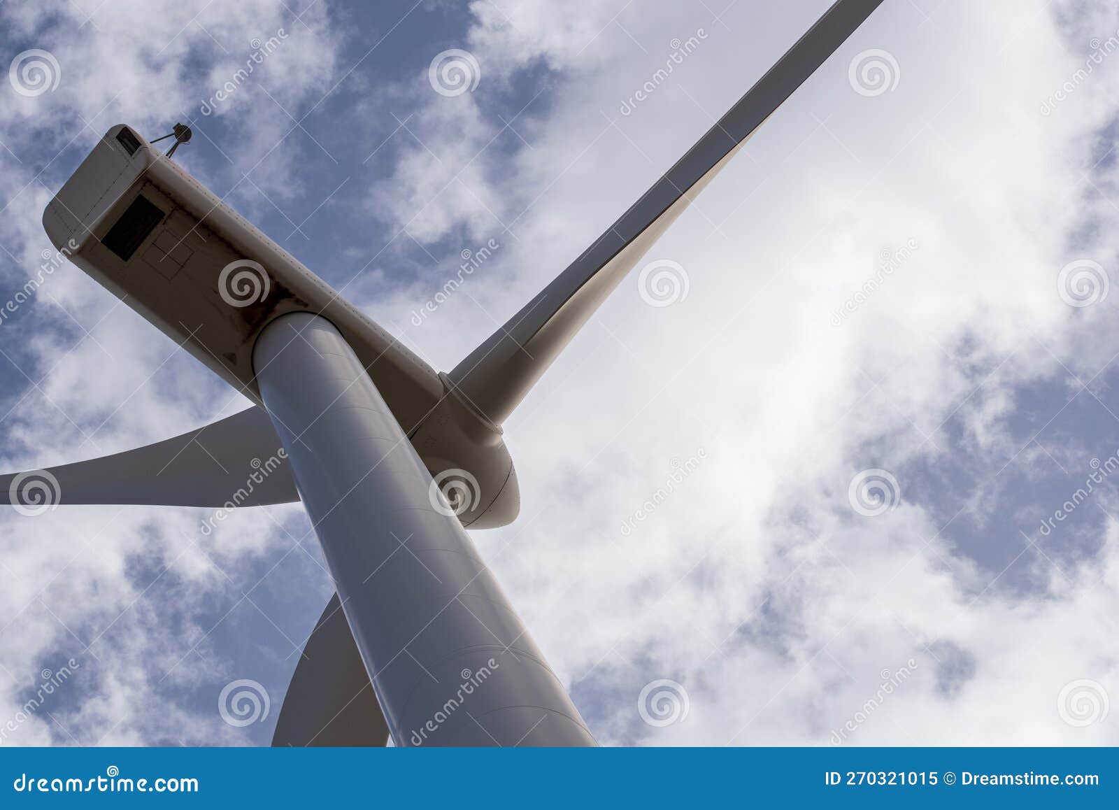 detail of the blades of a wind turbine