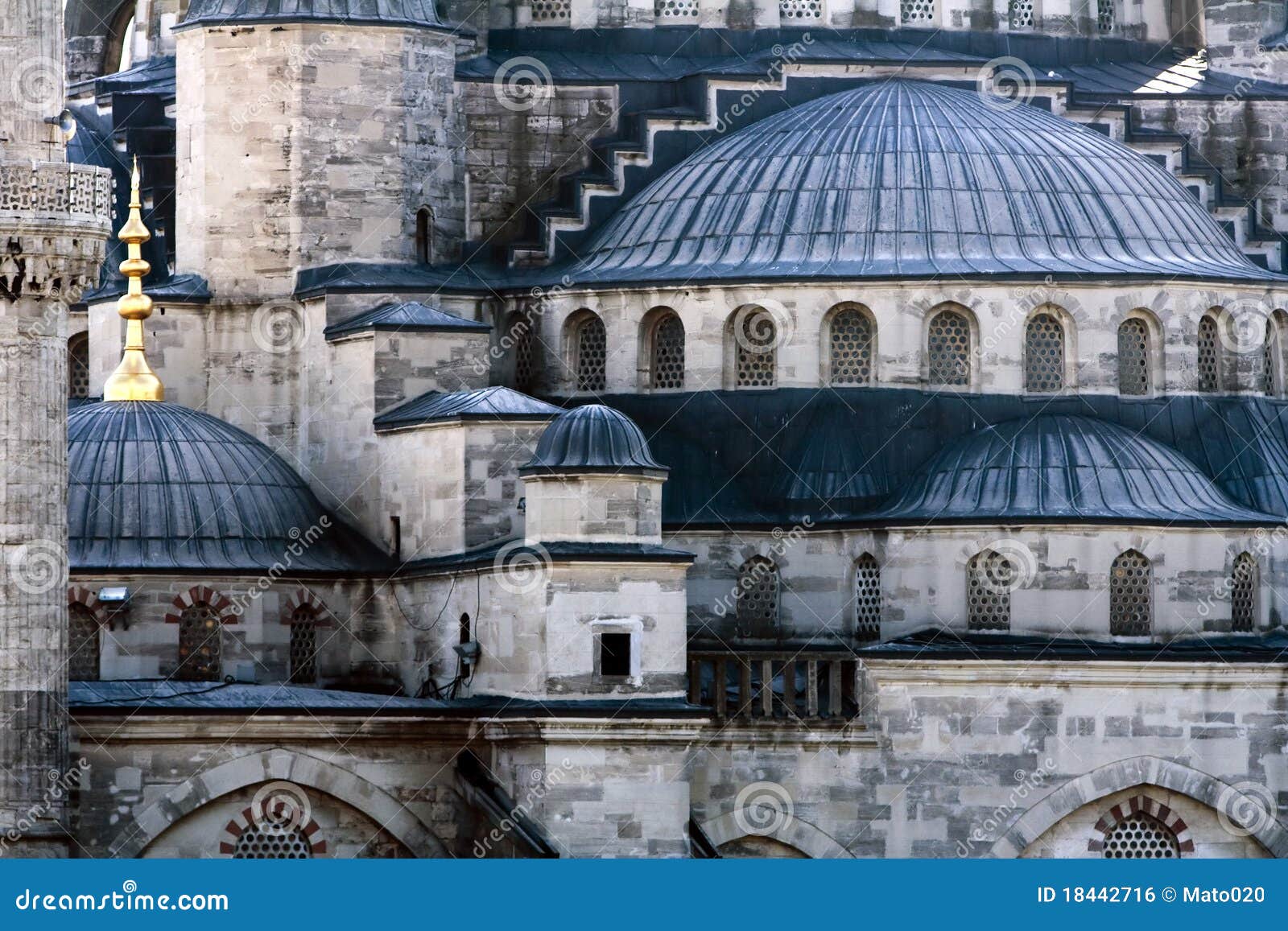 detail of the blue mosque, istanbul, turkey