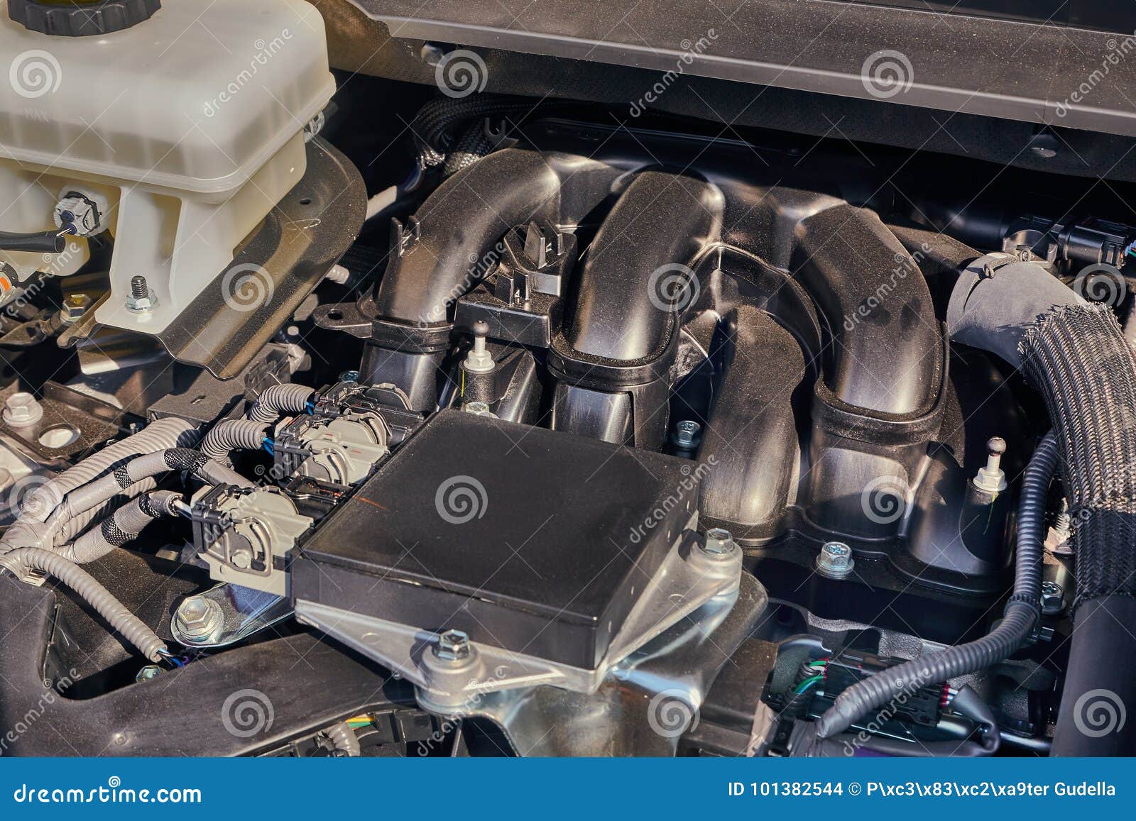 Car Engine Bay stock photo. Image of internal, block 101382544