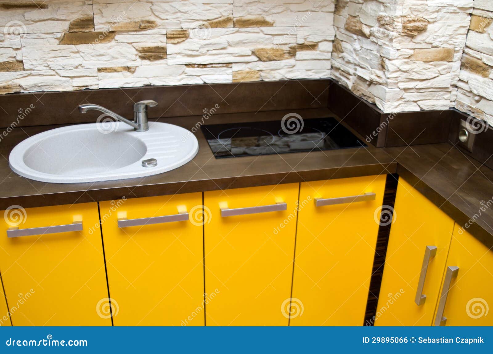 Kitchen Sink Detail Stock Photo Image Of Cooker Wall