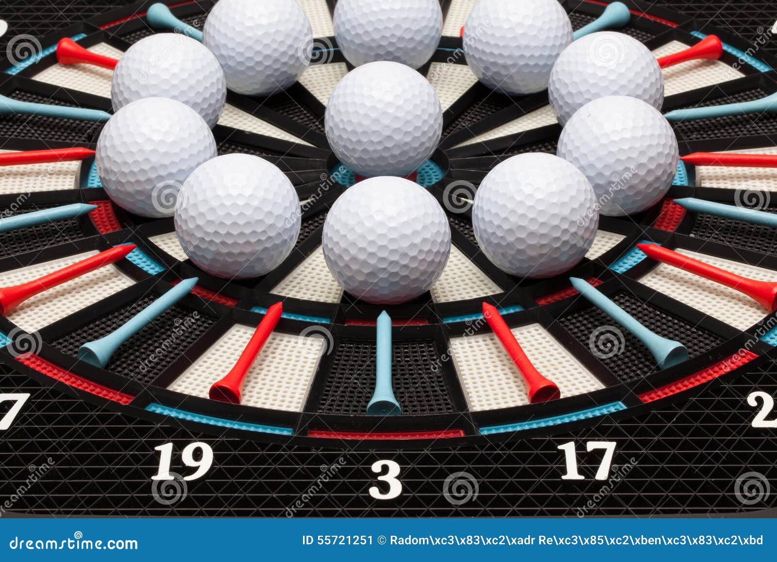 Detail Dartboard with Golf Balls Stock Image Image of sphere, game