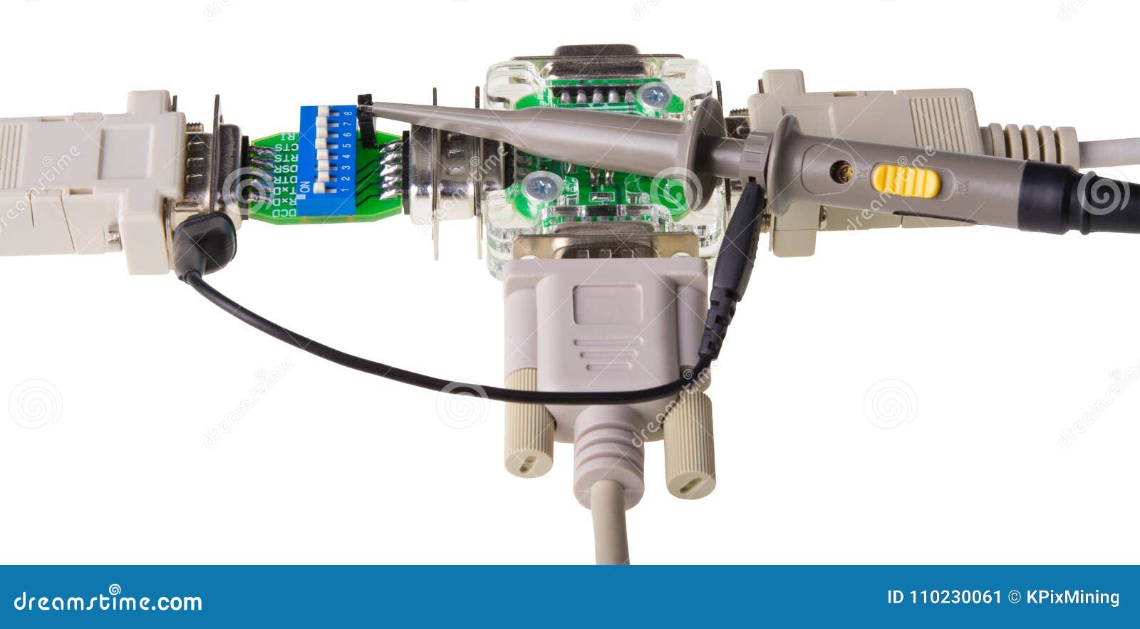 detail of data line signal measurement and capturing