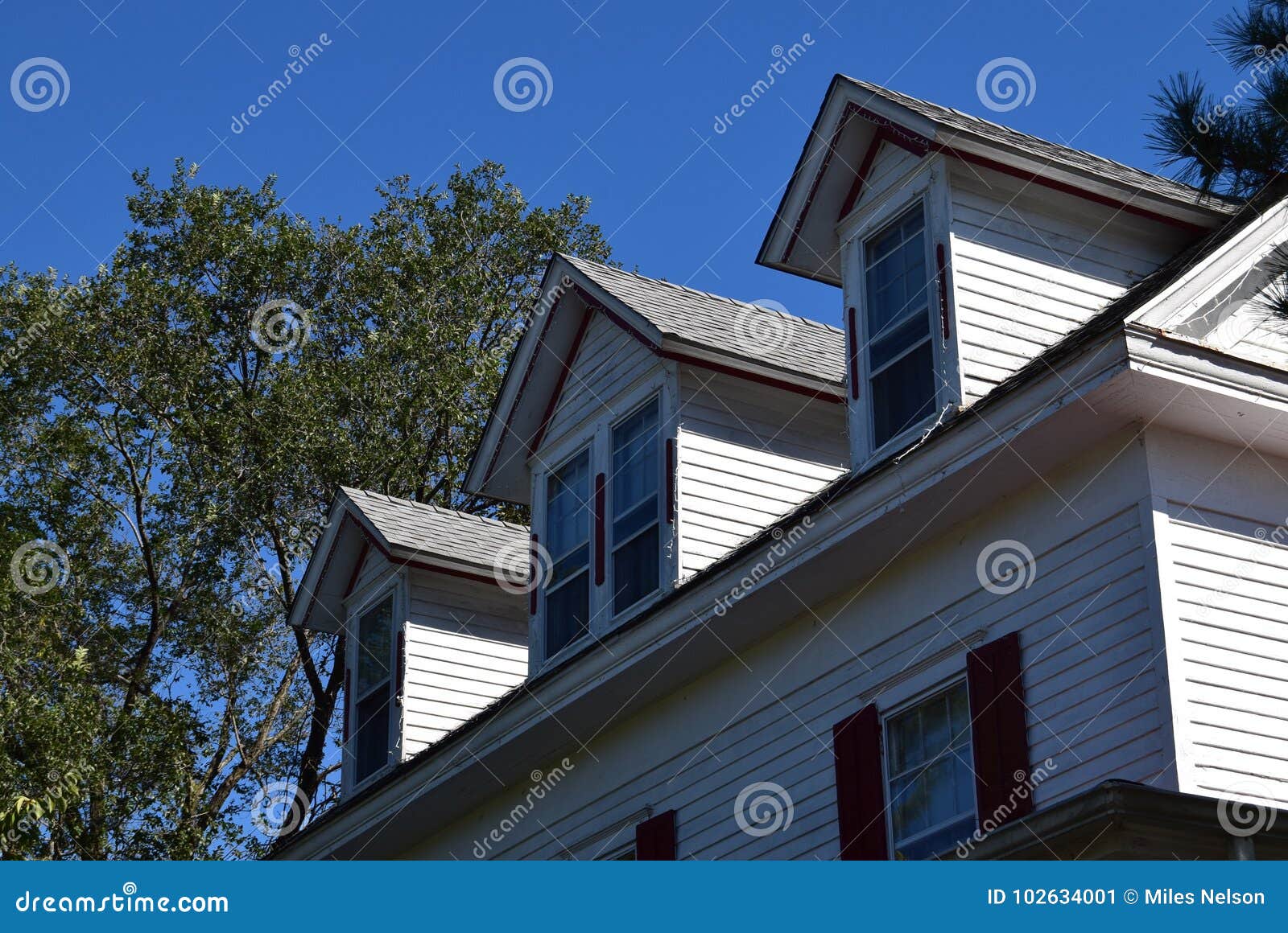 Dormer Windows On House In Cape May New Jersey Stock Image