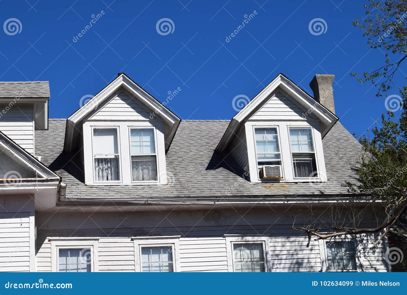 Dormer Windows On House In Cape May New Jersey Stock Image