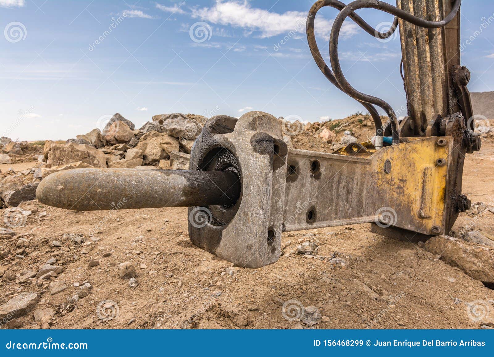 Detail of the Drilling Tip of a Hydraulic Machine Stock Image Image