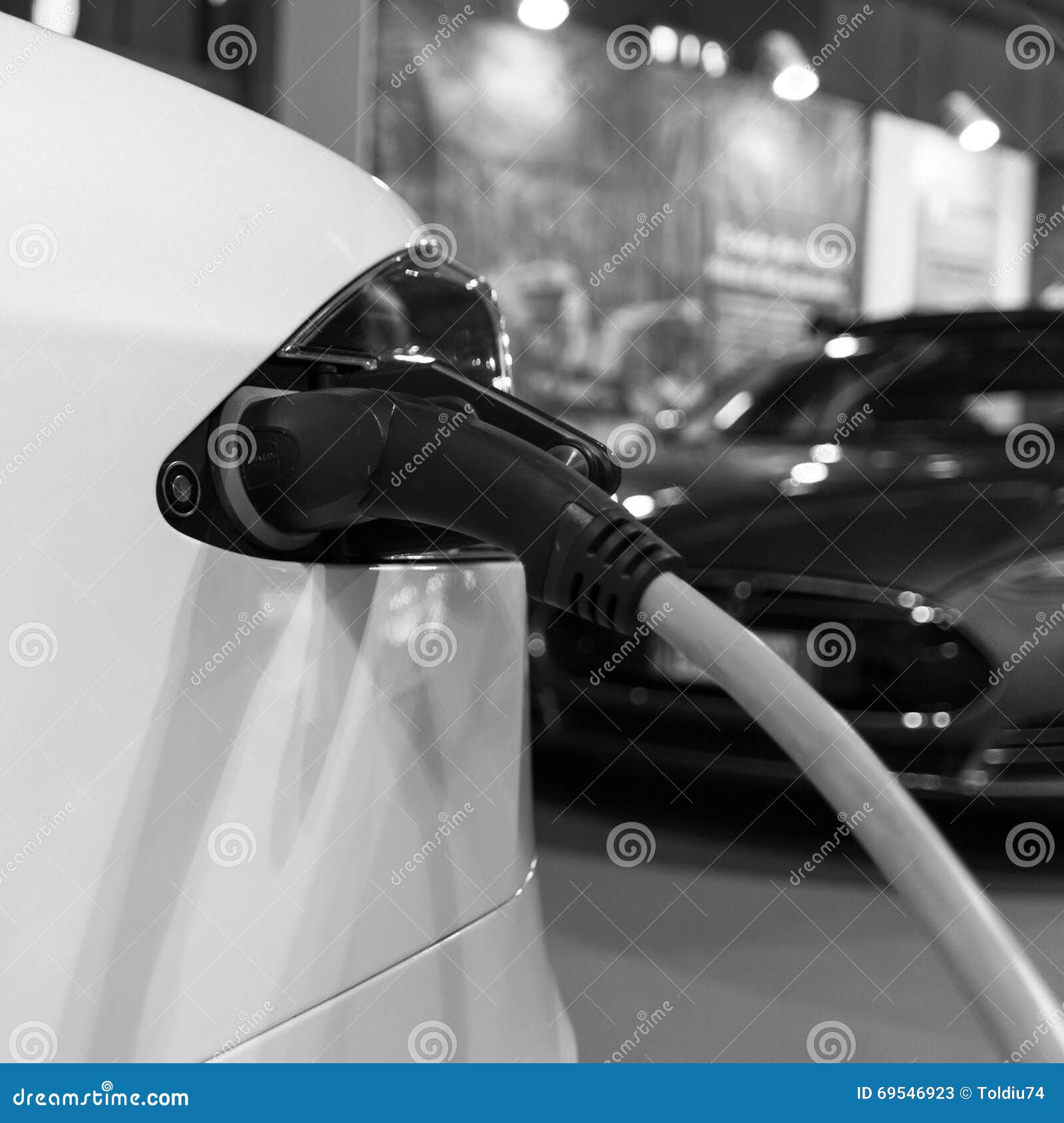 Detail of Electric Car Charging. Stock Image Image of alternative