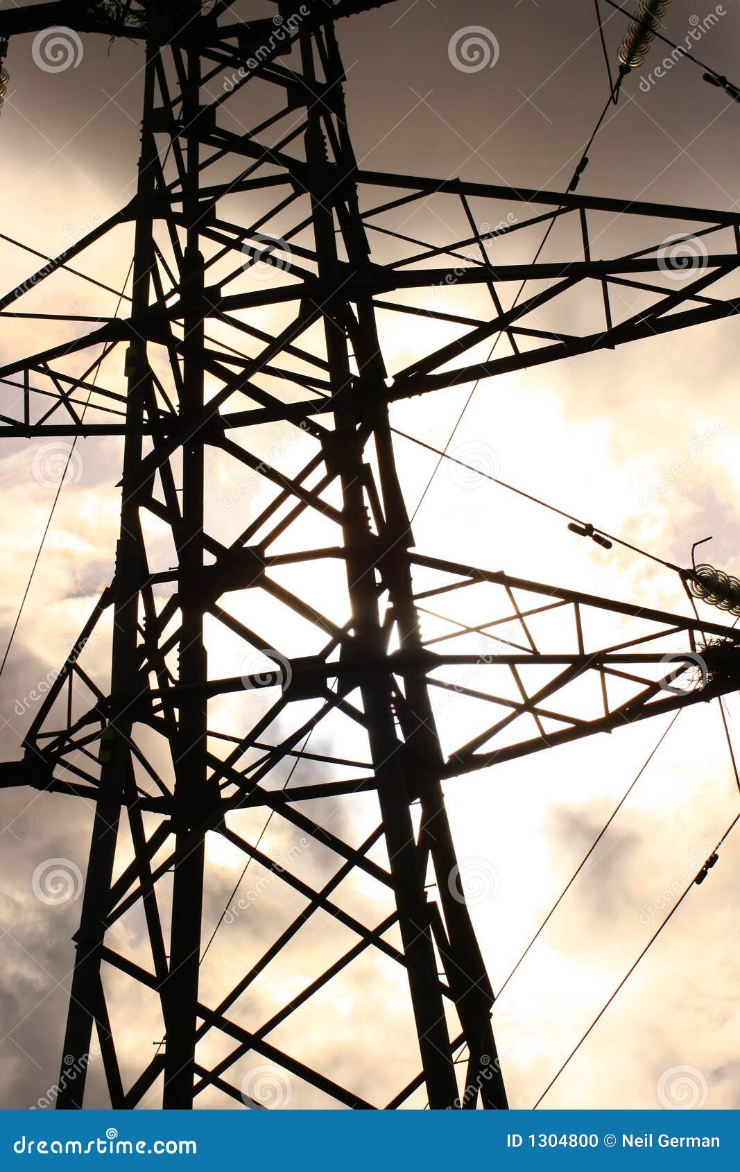Detail of Electrical Pylon stock photo. Image of energy 1304800