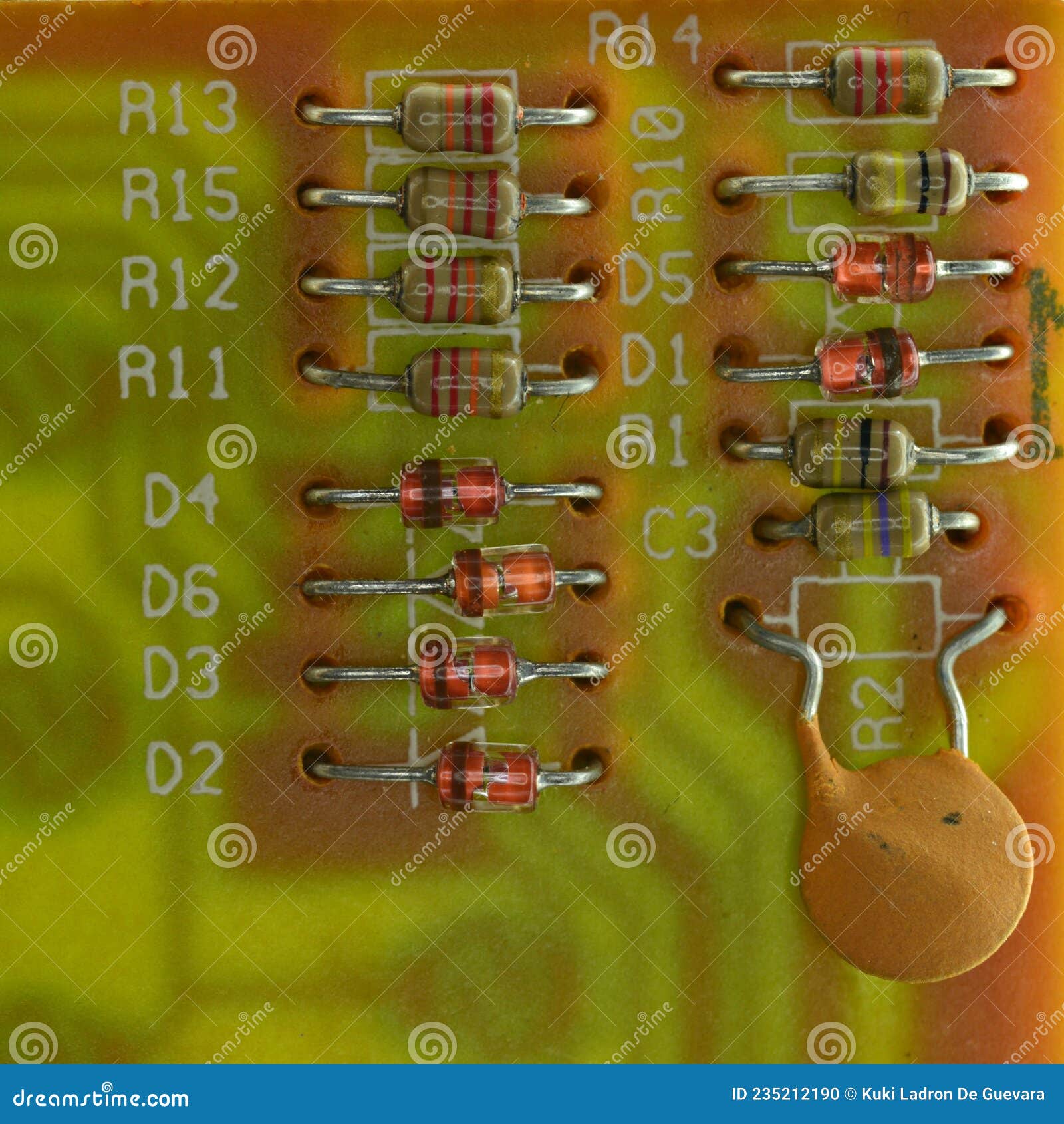 detail of an electronic board