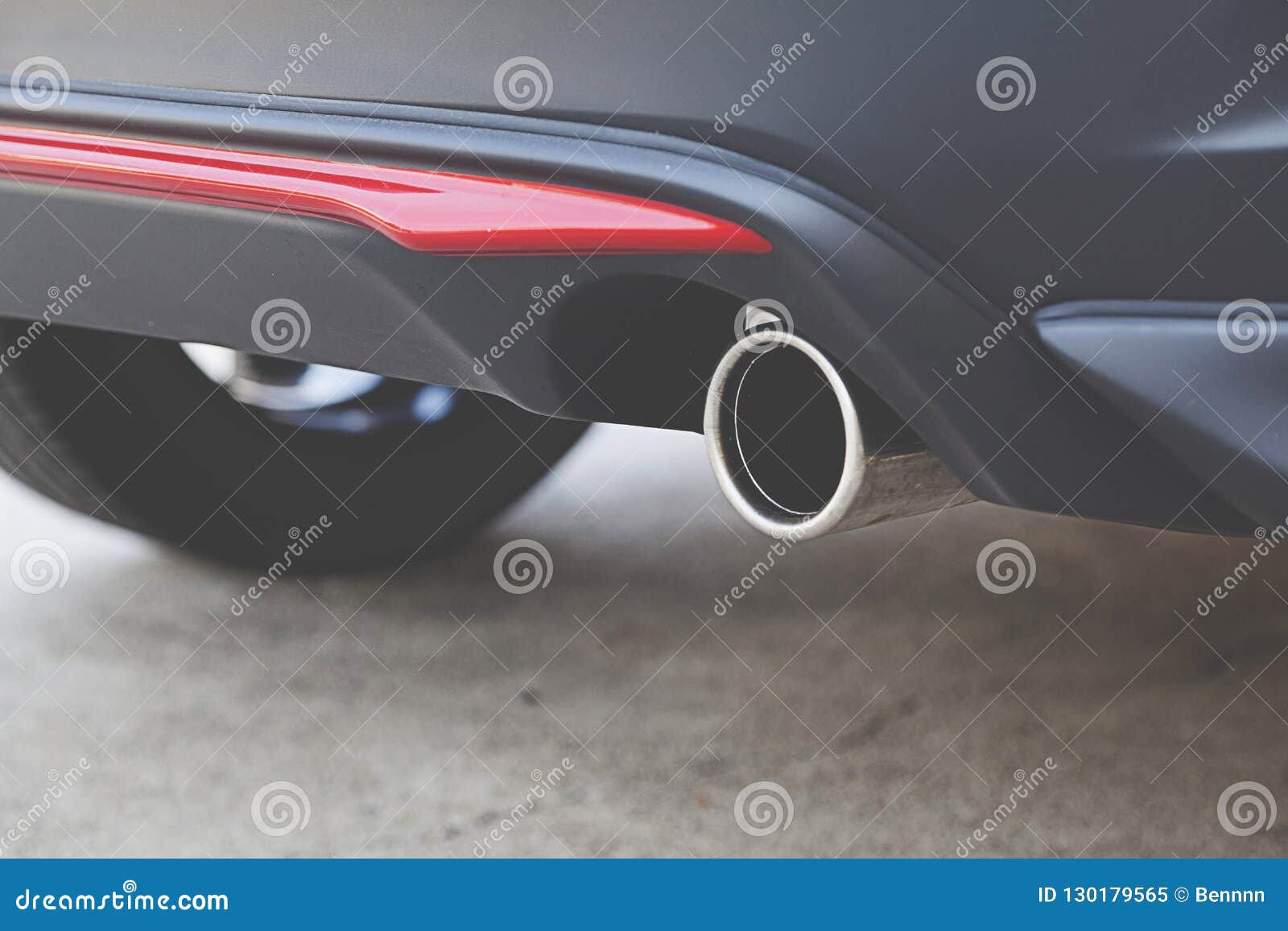 Detail Exhaust Pipe of a Car. Stock Image Image of chrome, close