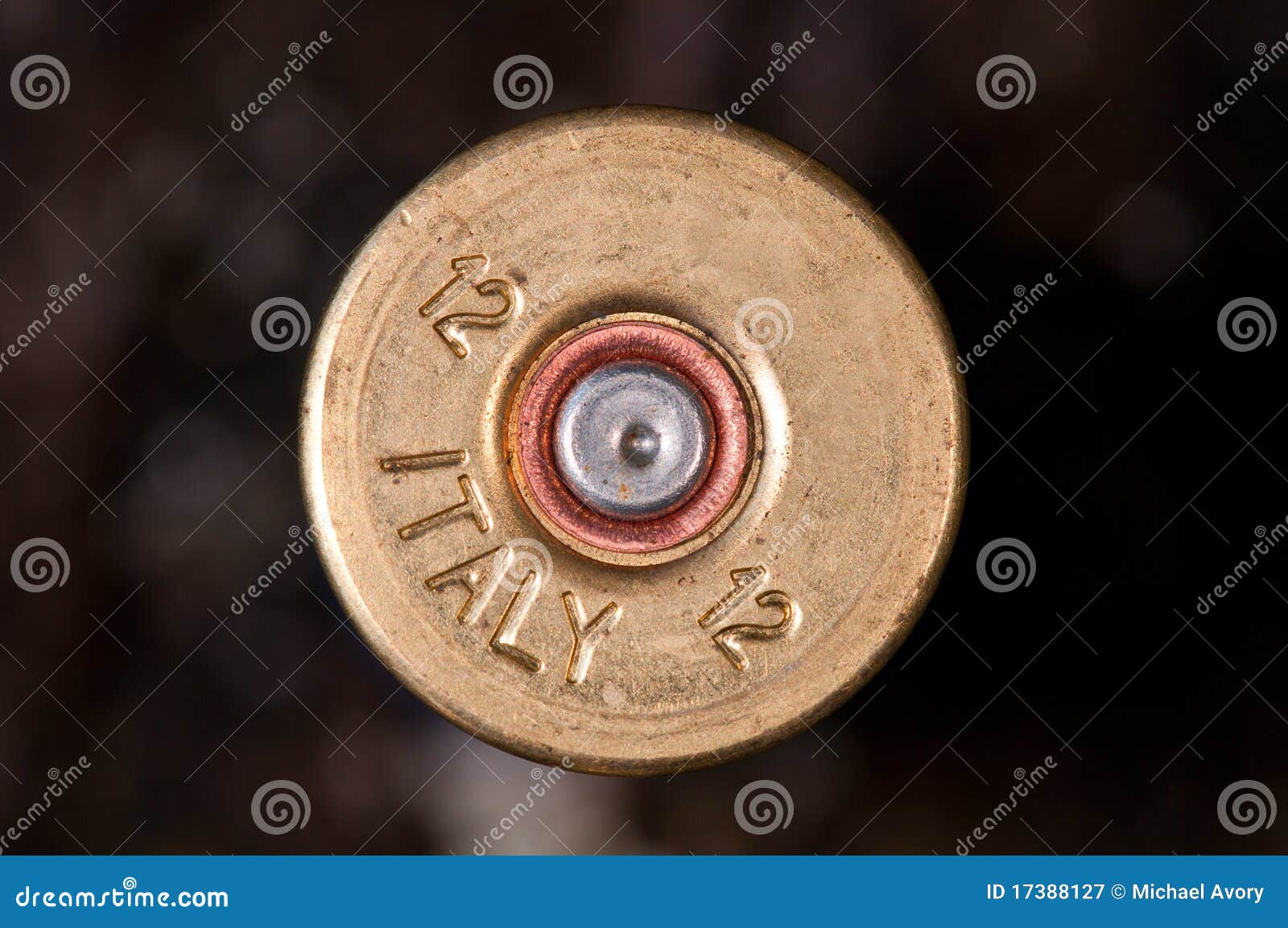 Six Fired Cartridge Cases, Caliber .357 Magnum Stock Photography
