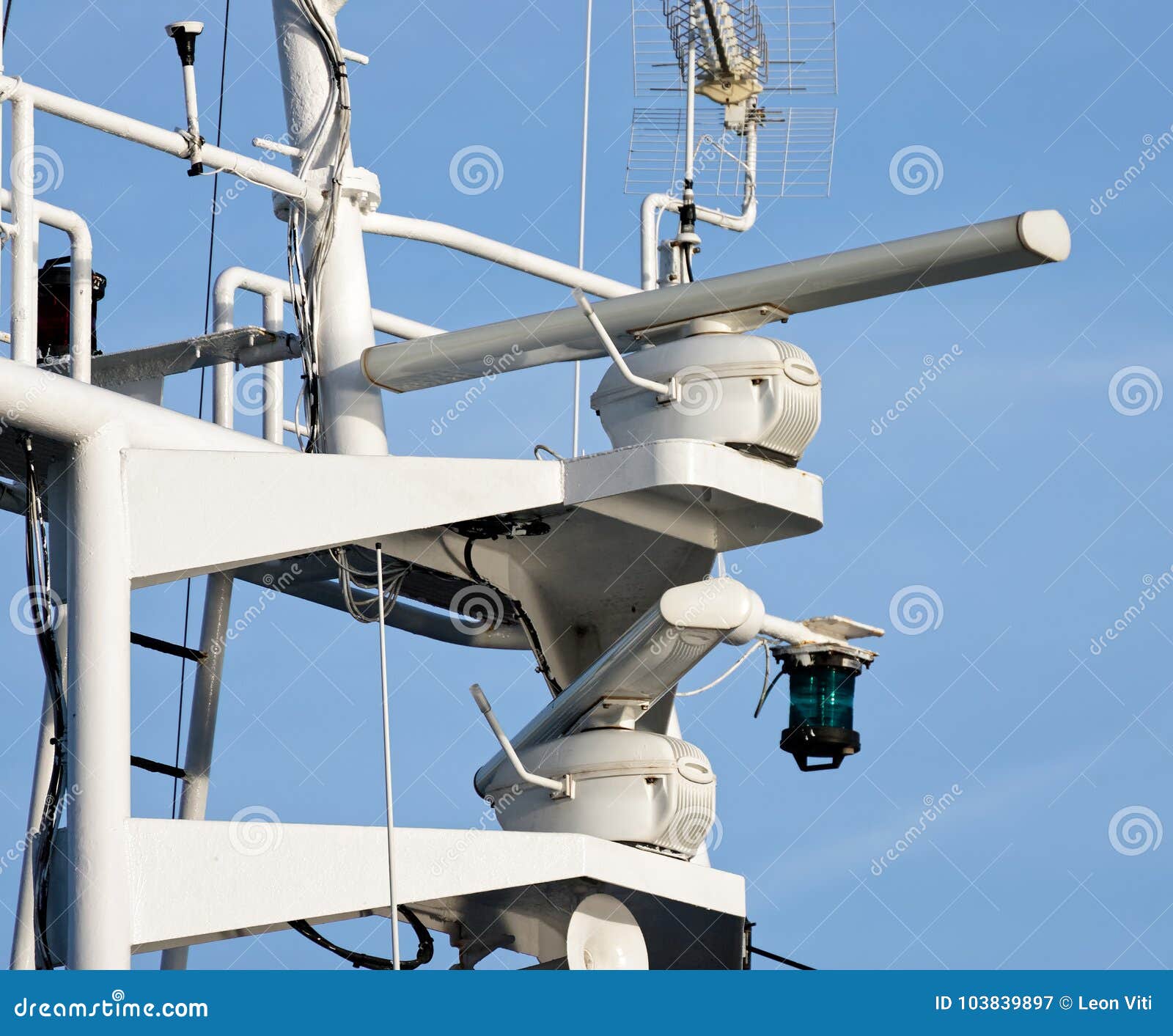 Detail of a Fishing Boat Radar Stock Image - Image of ship, radar