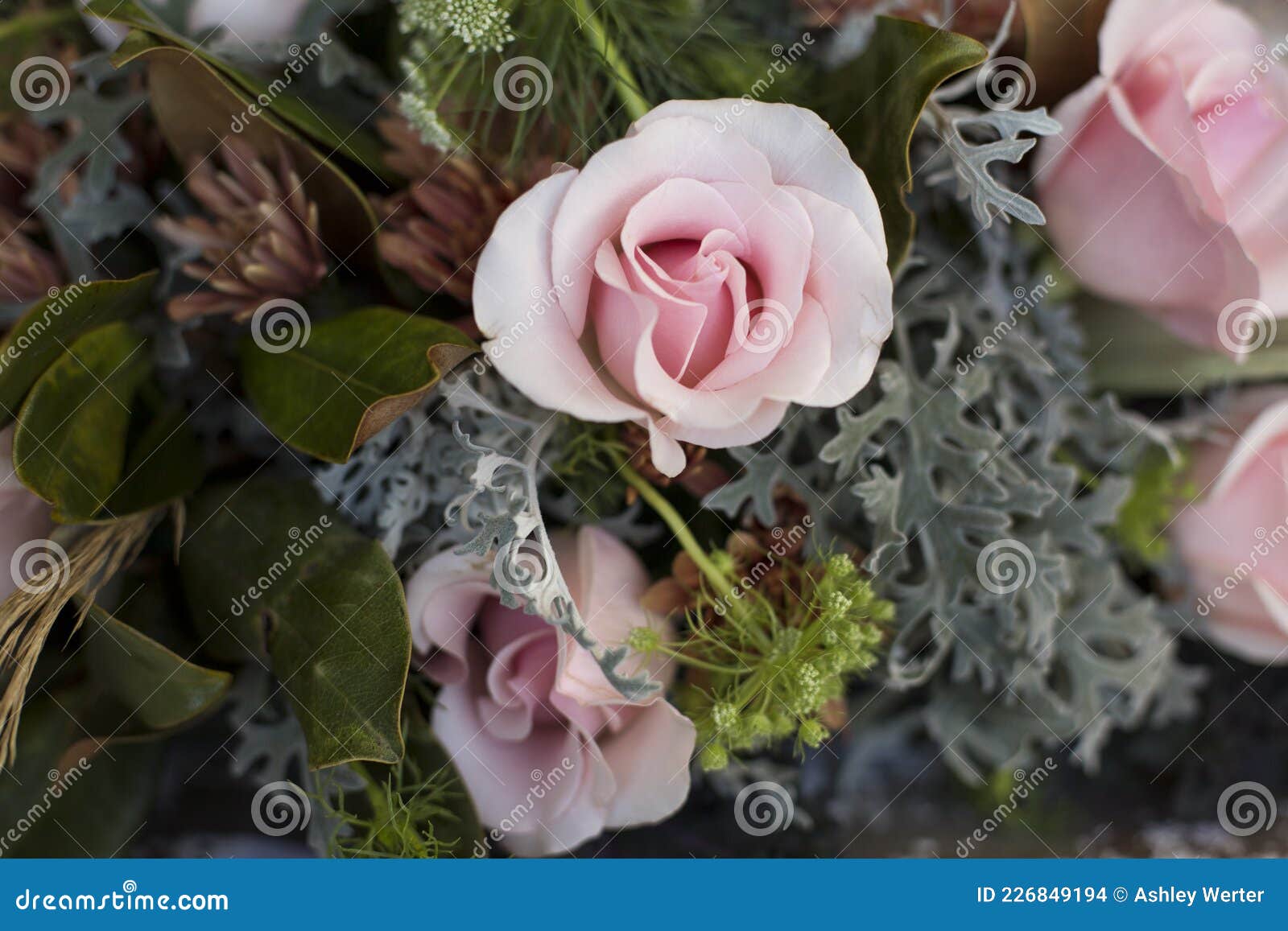 floral details of a wedding.