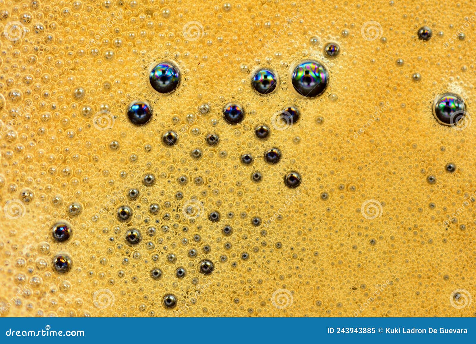 detail of the foam of an espresso coffee