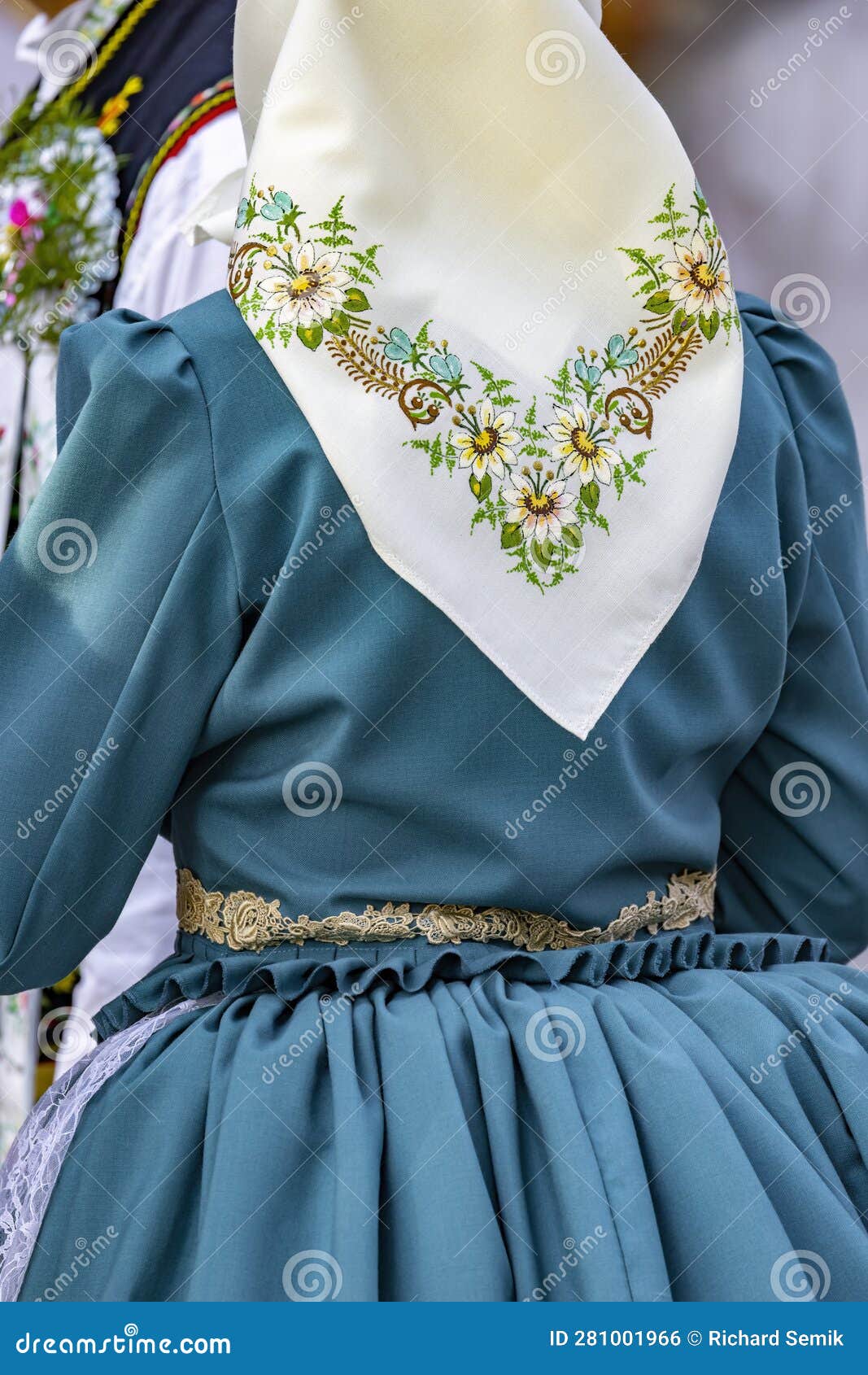 Detail of Folk Costume, Rakvice, Southern Moravia, Czech Republic Stock ...