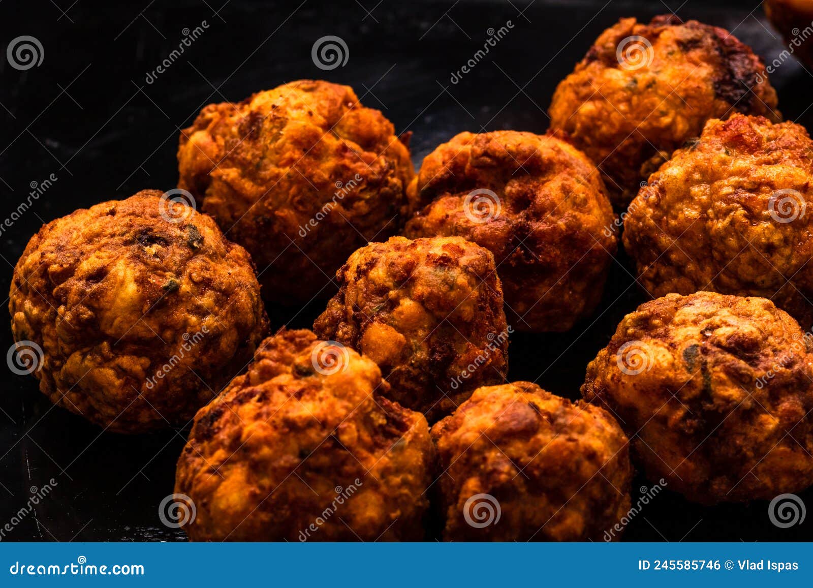 Detail of Fresh Fried Meatballs Stock Photo Image of cuisine, protein 245585746