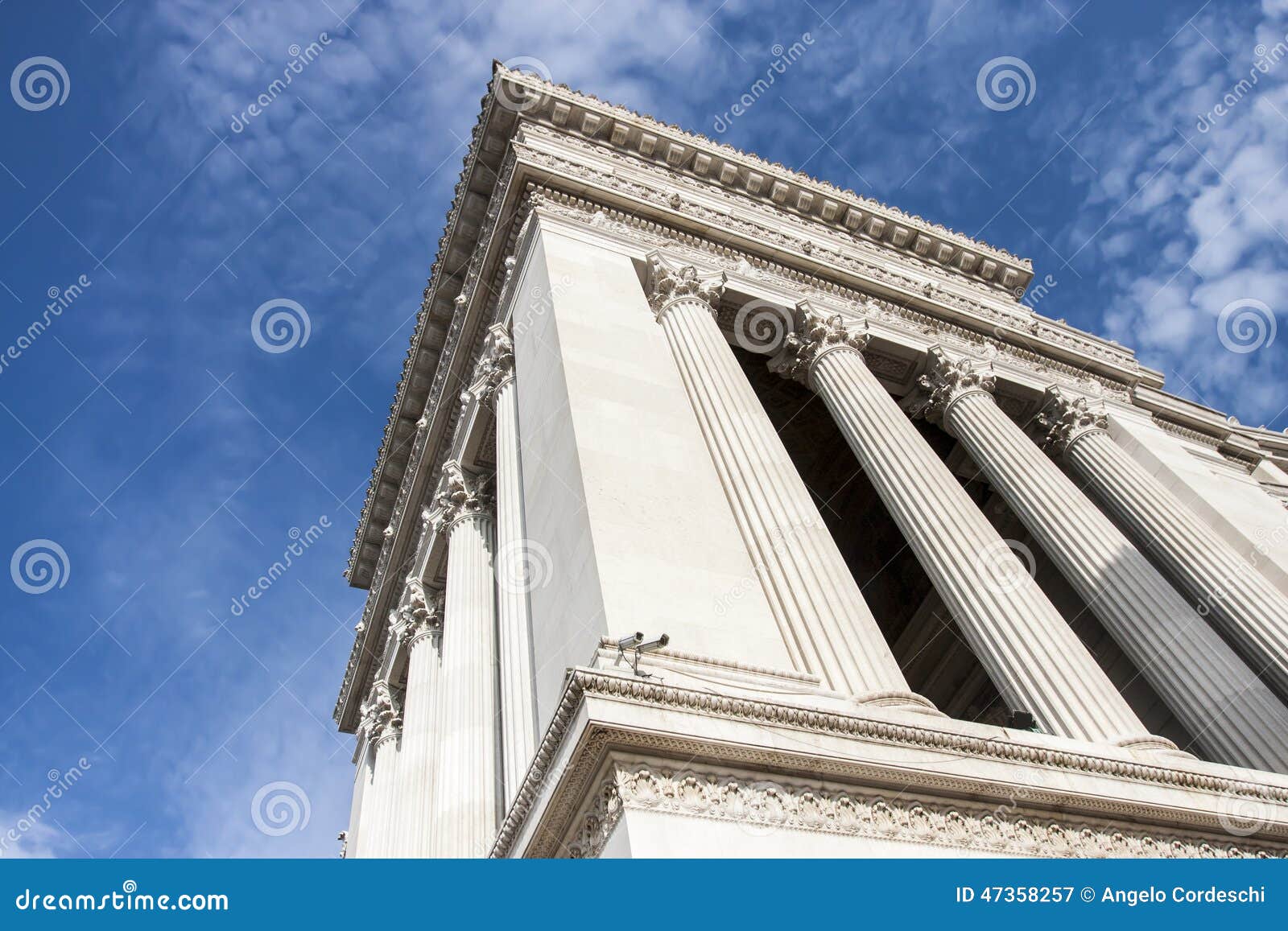 a detail of the gigantic monument of the altar of the fatherland (victorian) to rome (italy)