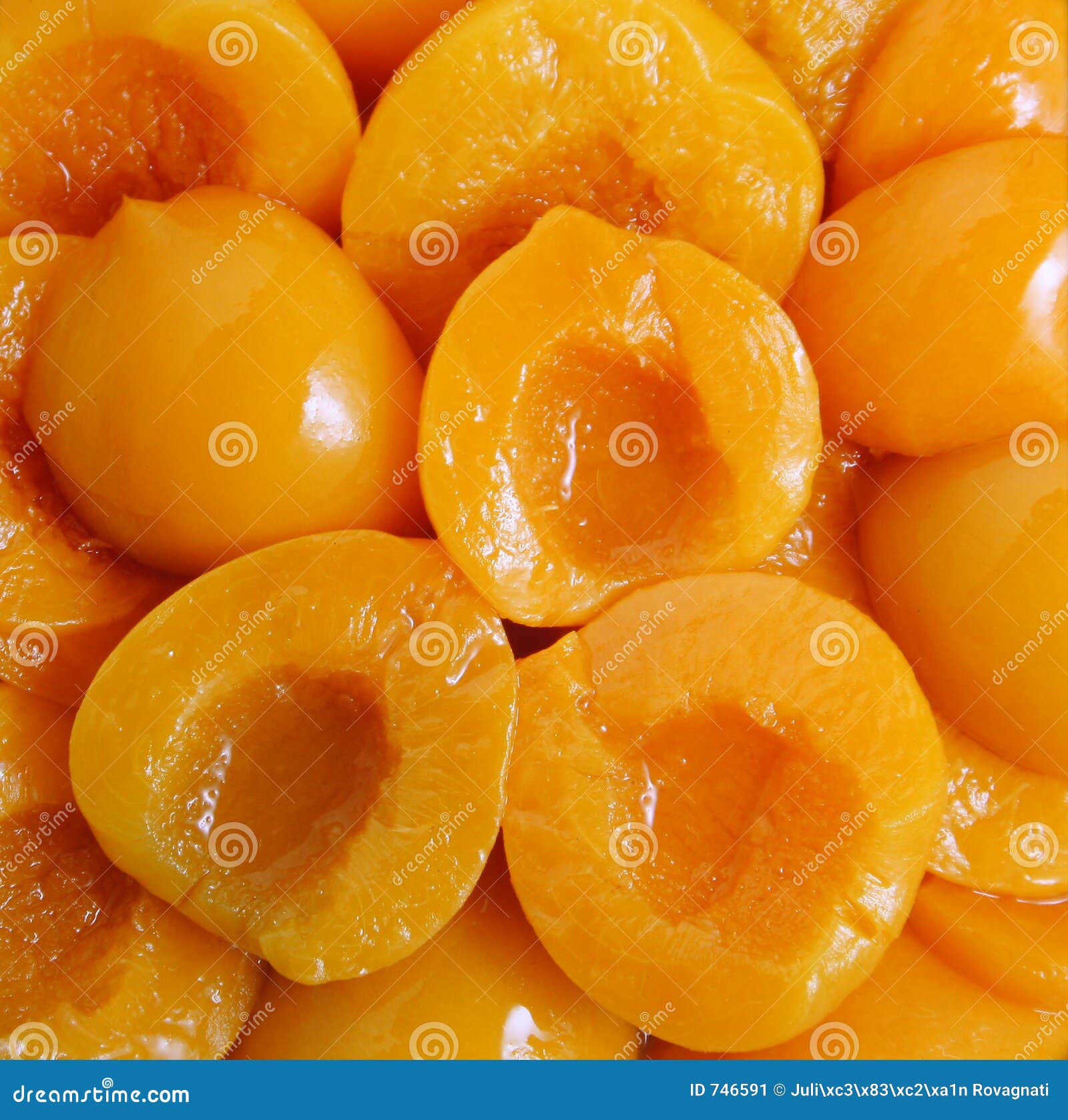 detail of a group of peaches