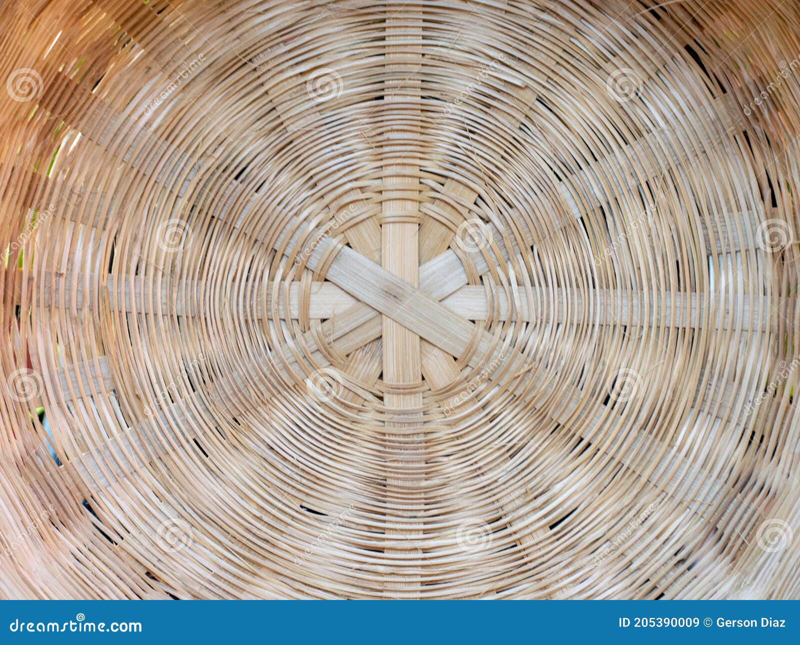inside of a bamboo basket