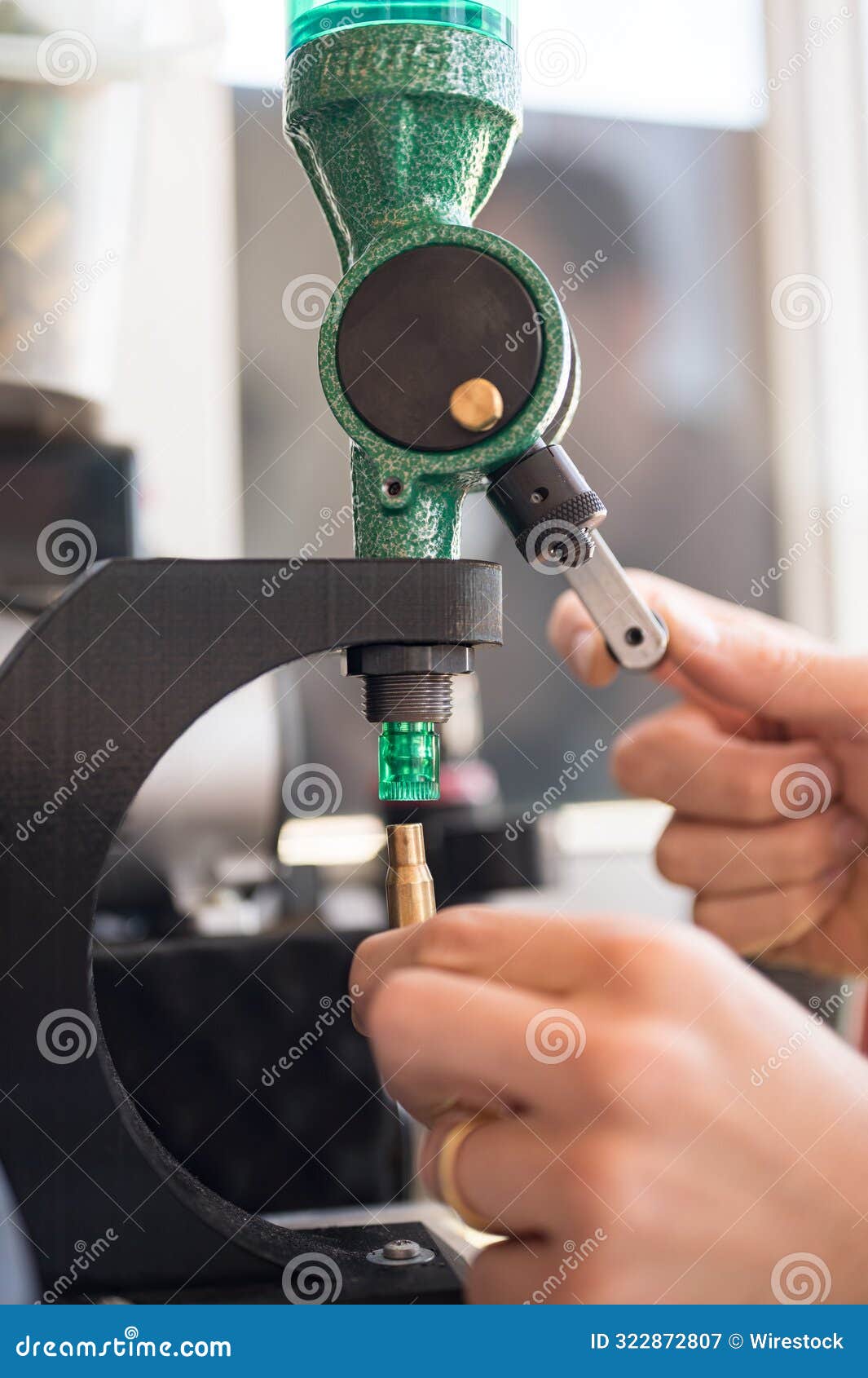 ammunition reloading process at home.