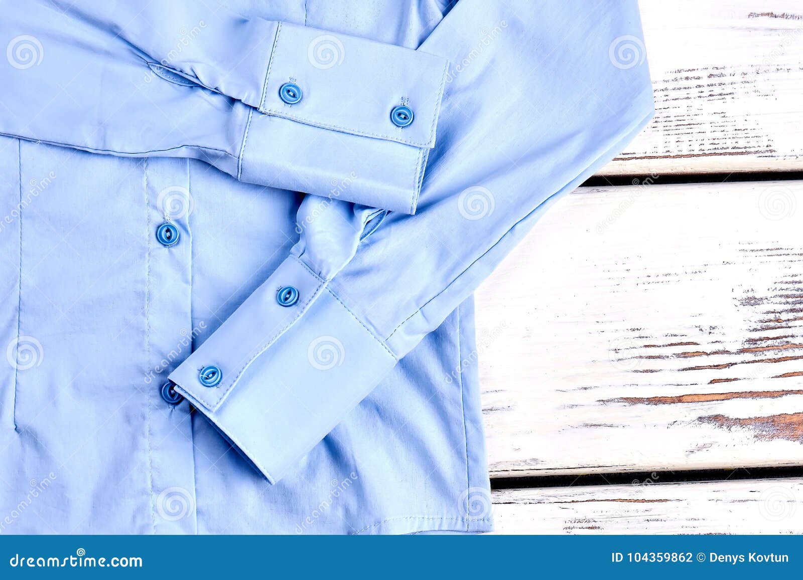 Detail of Light Blue Cotton Shirt. Stock Photo - Image of clothing ...