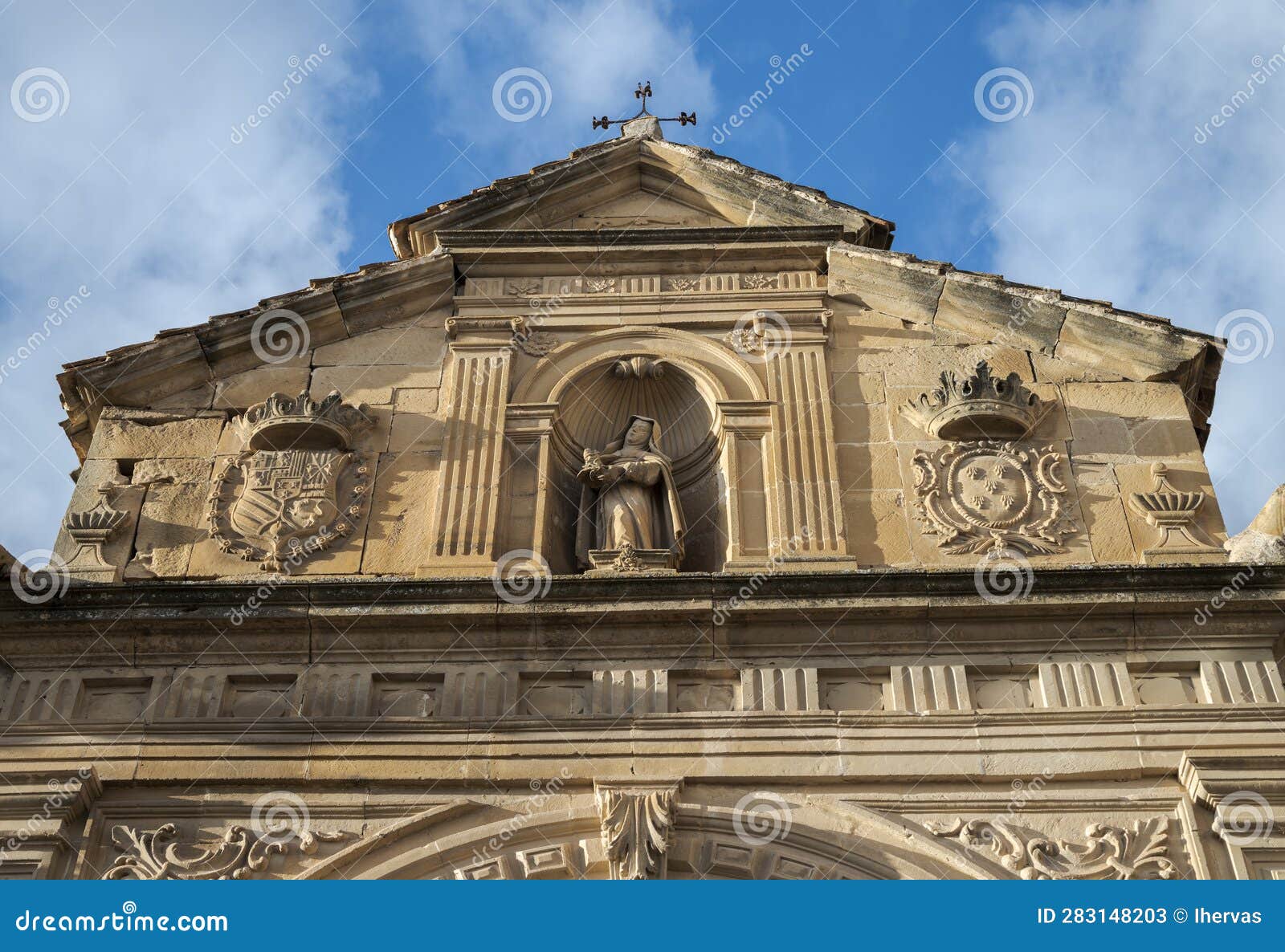 detail of the main portal of the convent of santa clara