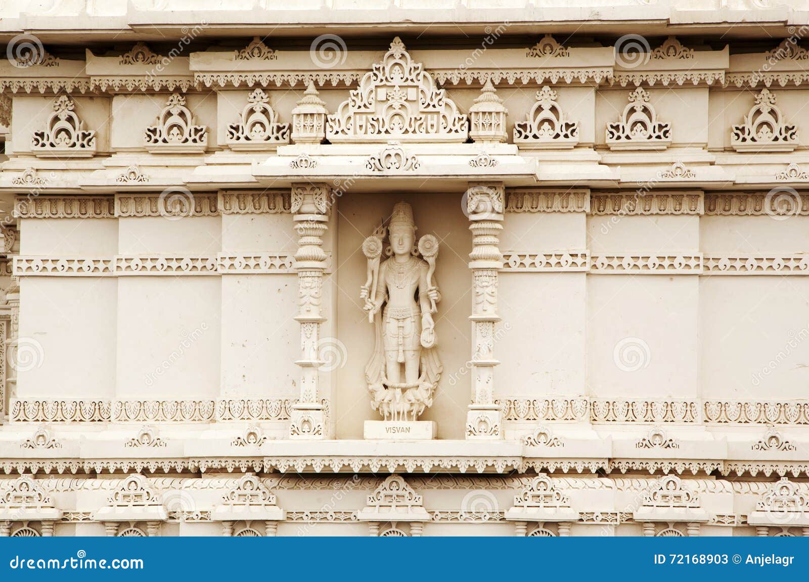detail of the mandir shri swaminarayan temple in toronto, canada