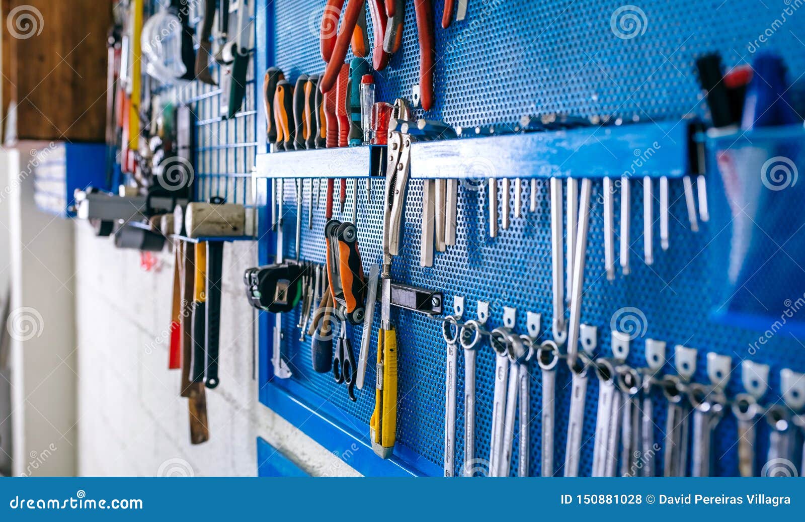 Detail of Motorcycle Tools Board Stock Photo Image of panel