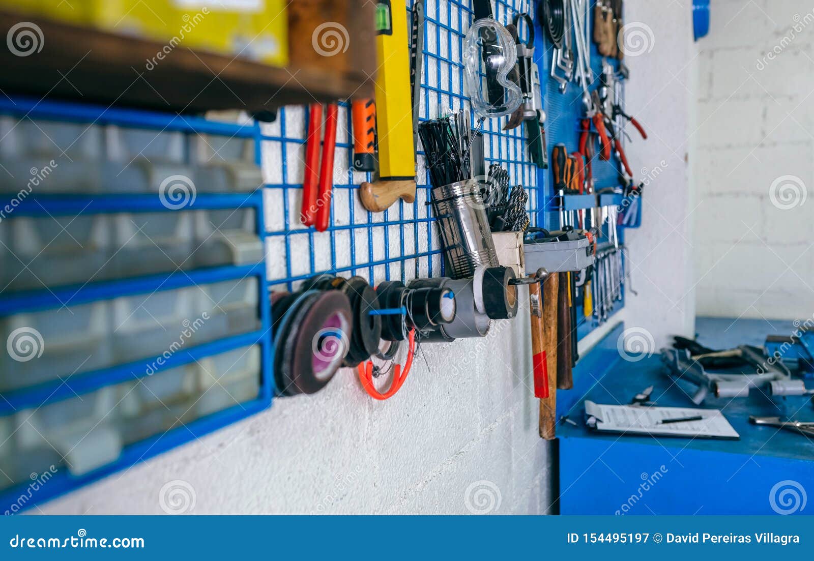 Detail of Motorcycle Tools Board Stock Image Image of