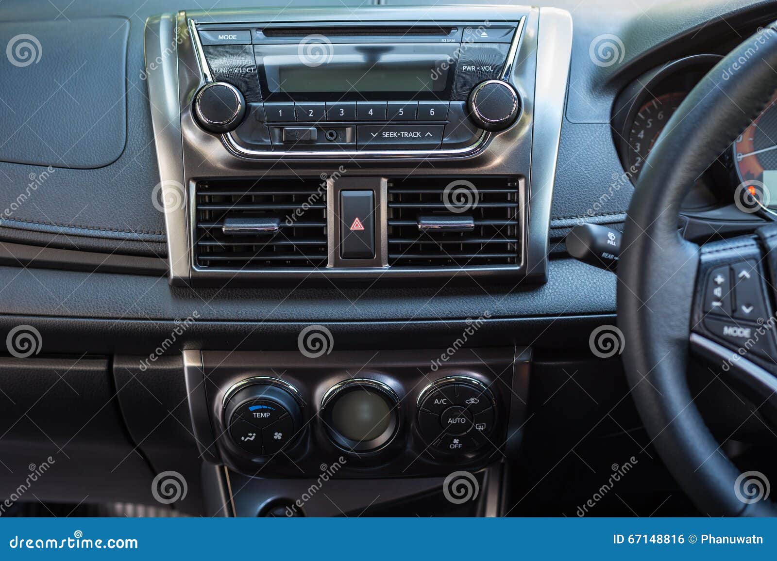Detail of New Modern Car Interior Stock Photo Image of concept, button 67148816