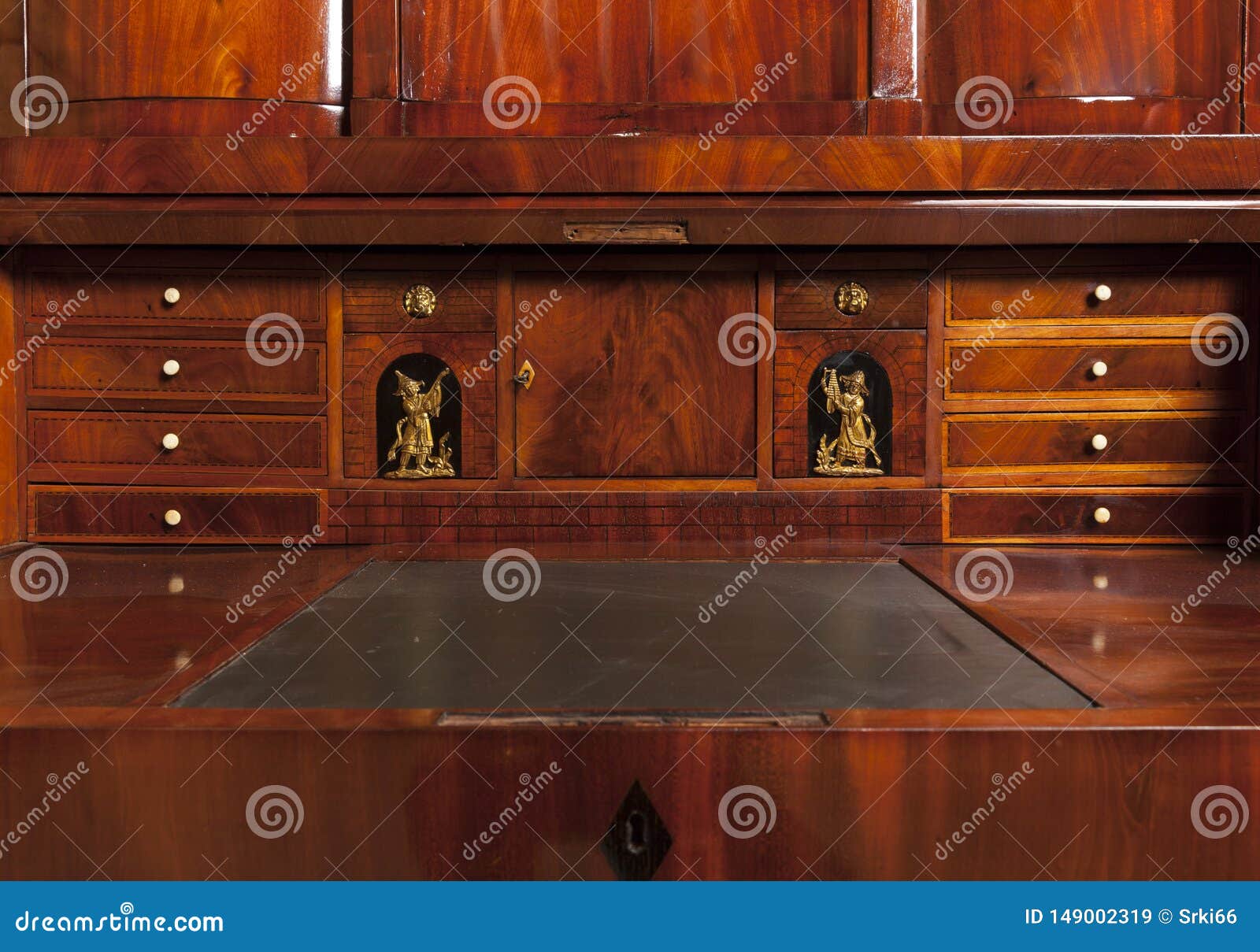 Detail Of An Old Antique Furniture With A Lock Stock Image Image