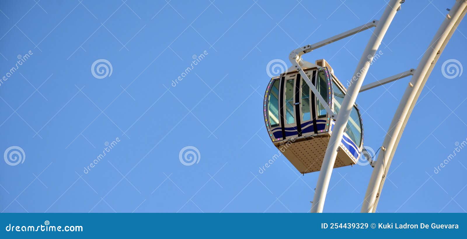 detail of some cabins of a ferris wheel