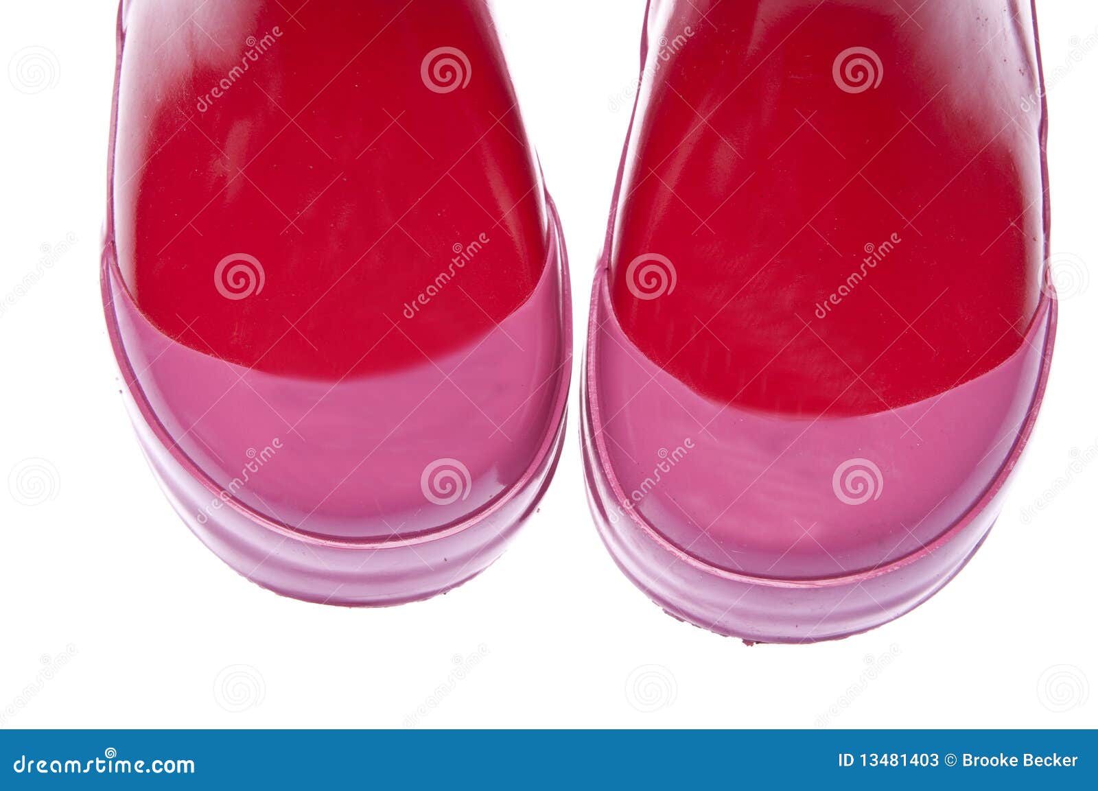 black and pink rain boots