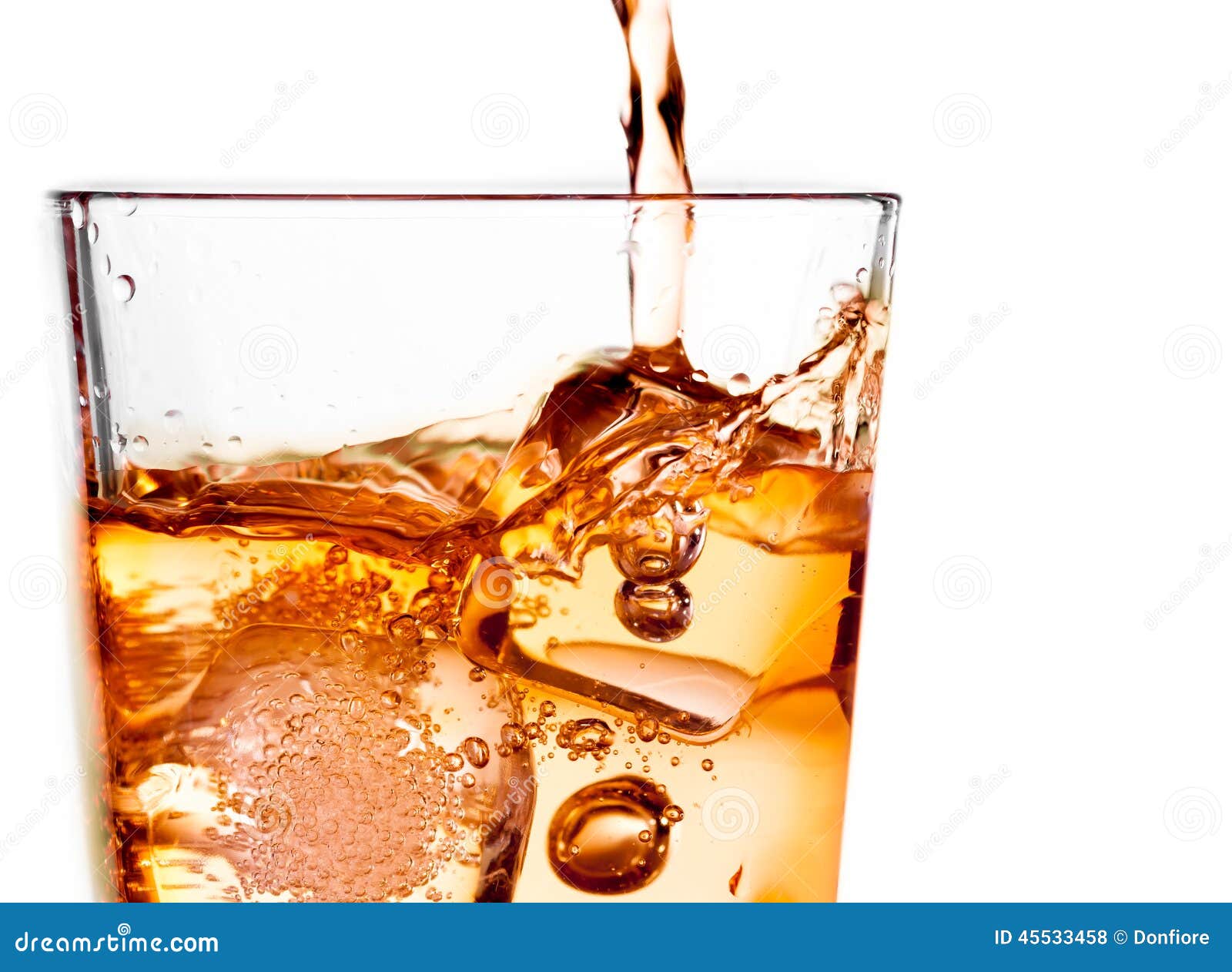 Whiskey With Ice Cubes In Glass Stock Photo, Picture and Royalty Free  Image. Image 12197629.