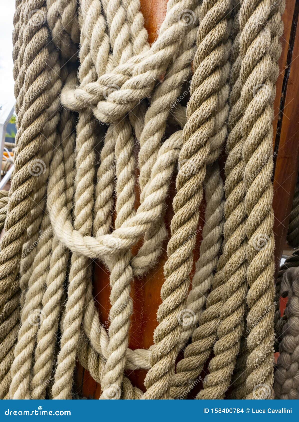 Detail of Ropes on a Sailboat Stock Photo Image of sailboat, boat