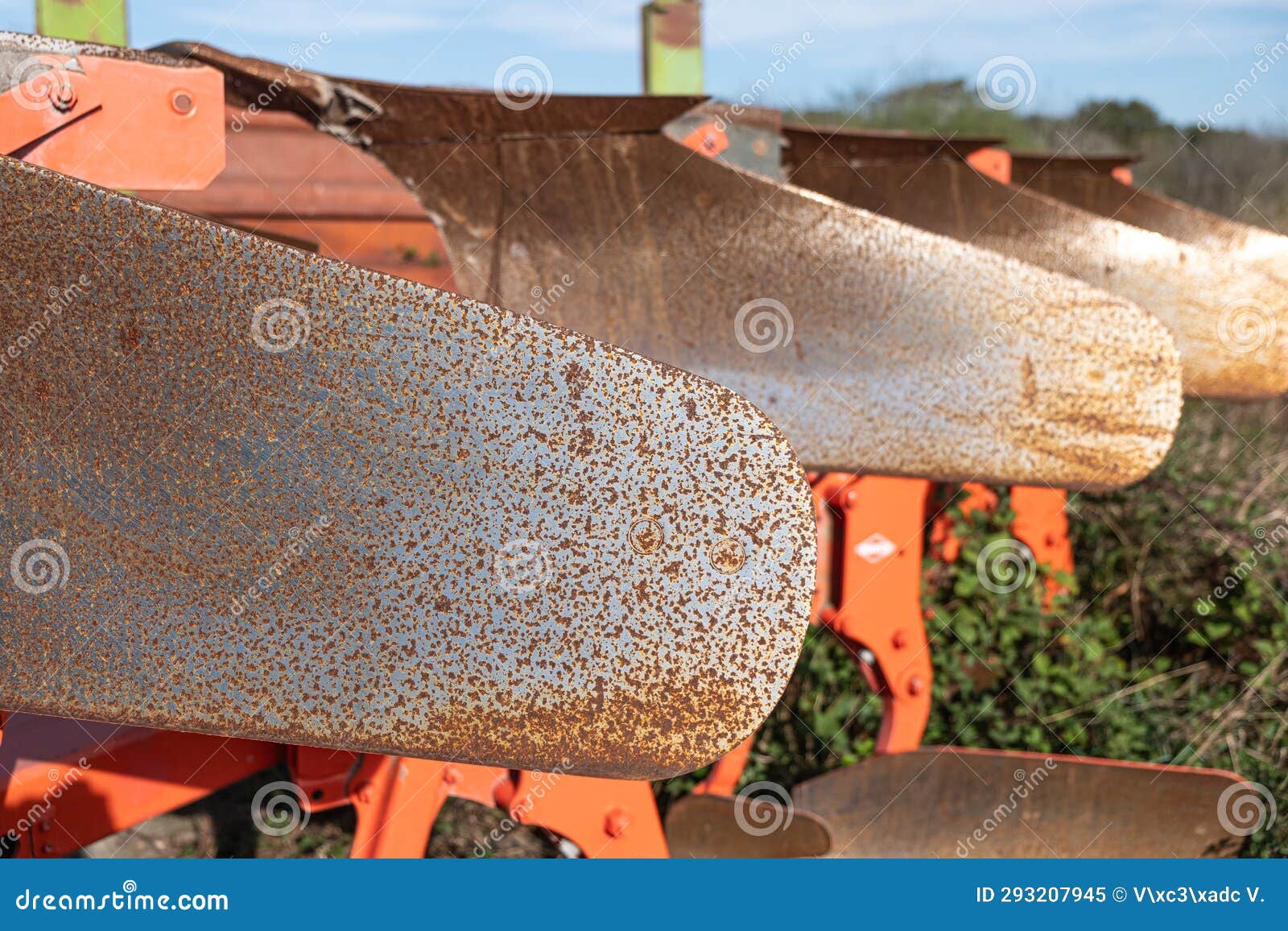 Detail of a Rusty Old Plough Blade, Agriculture Tools Stock Image
